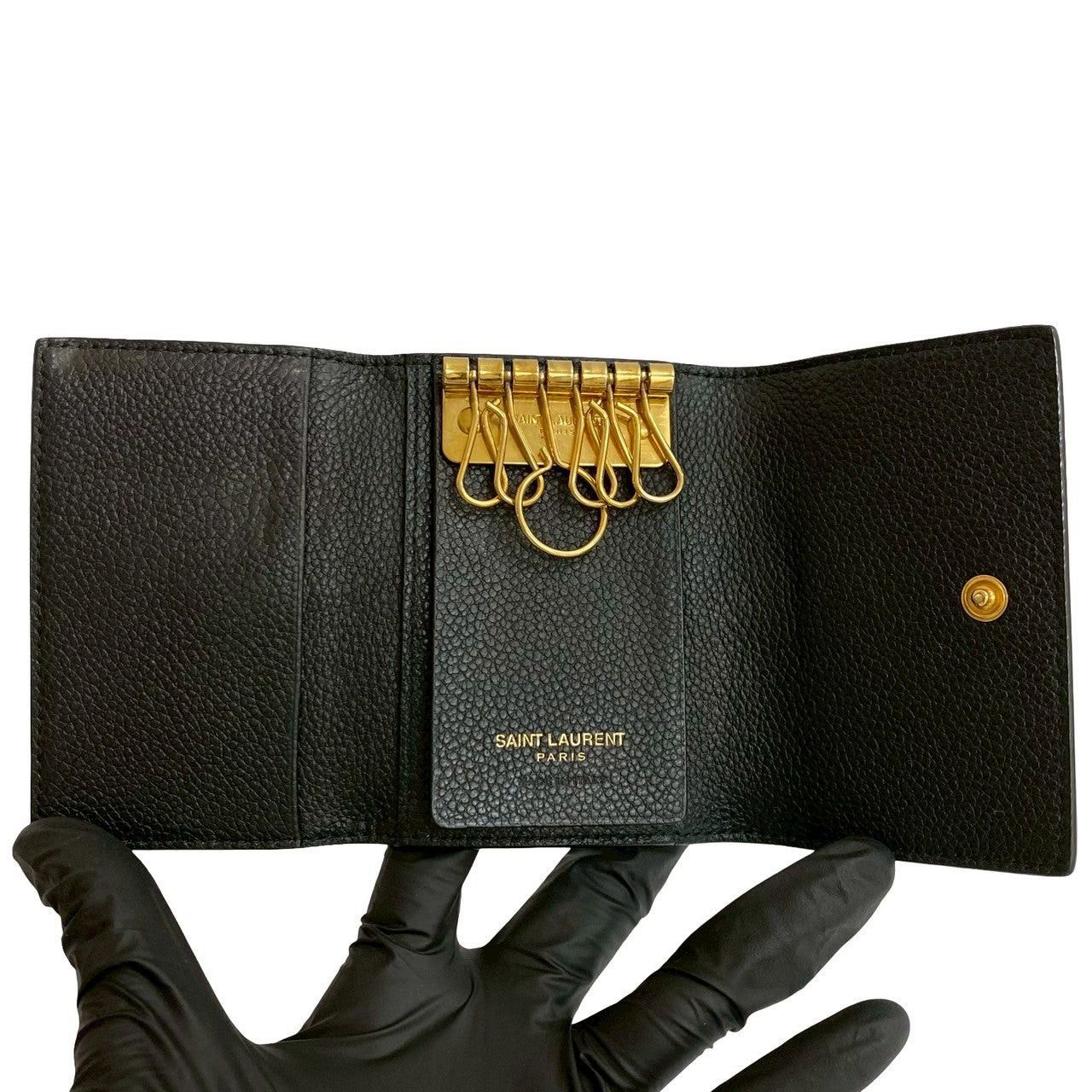 Yves Saint Laurent Yves Saint Laurent Black Leather Size ONE SIZE - 7 Thumbnail