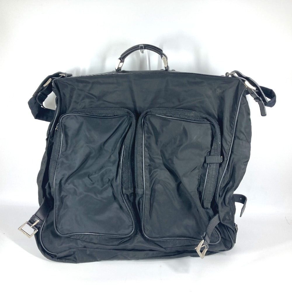 Prada Prada Triangle Logo Plate 2 Way Bag Shoulder Handbag Travel Boston Nylon Unisex Black Size ONE SIZE - 2 Thumbnail