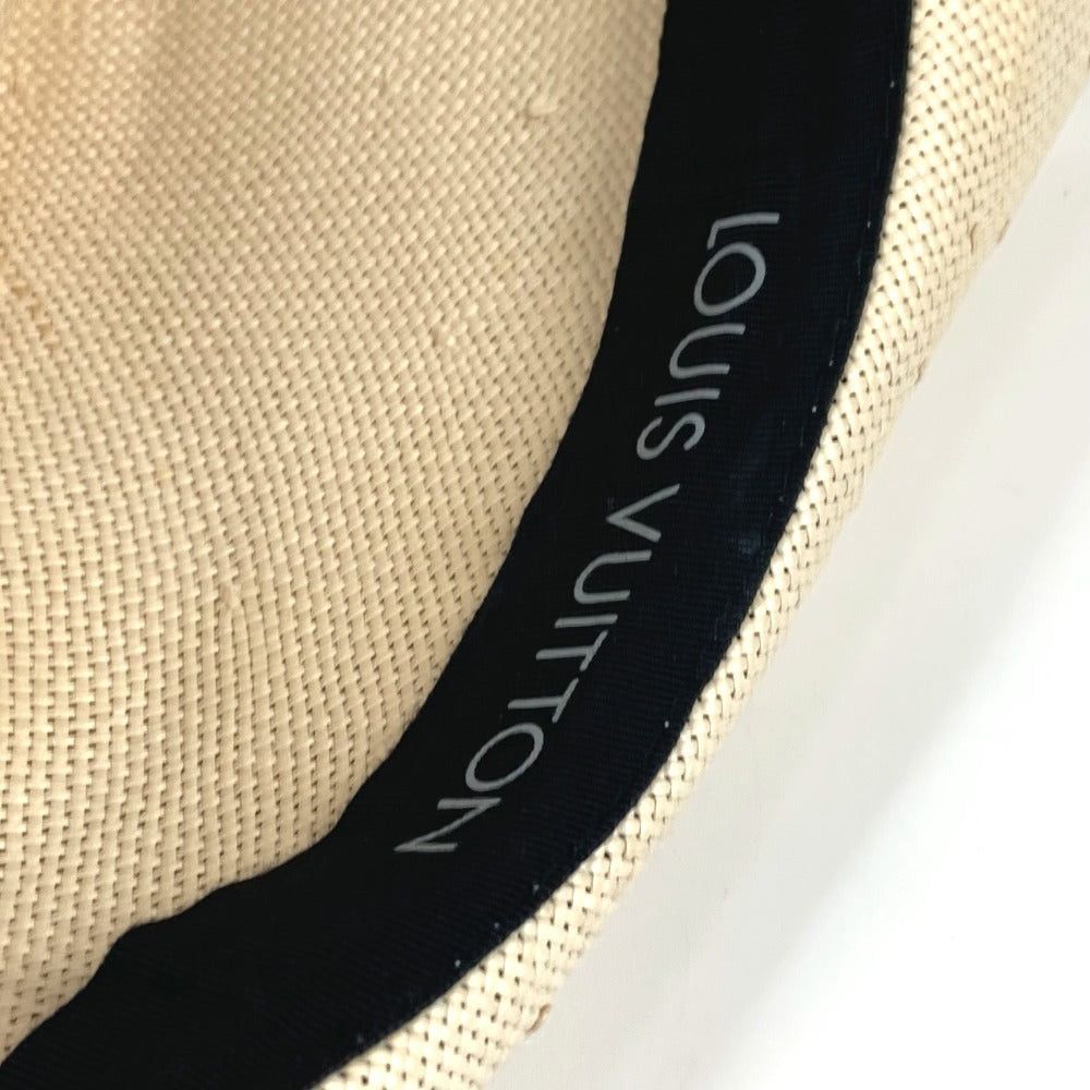 Louis Vuitton Louis Vuitton M75881 Monogram Eclipse Hat Daylight Savings Time (Summertime) Chapeau Bucket Bob Straw Paper Unisex Beige Size ONE SIZE - 9 Thumbnail