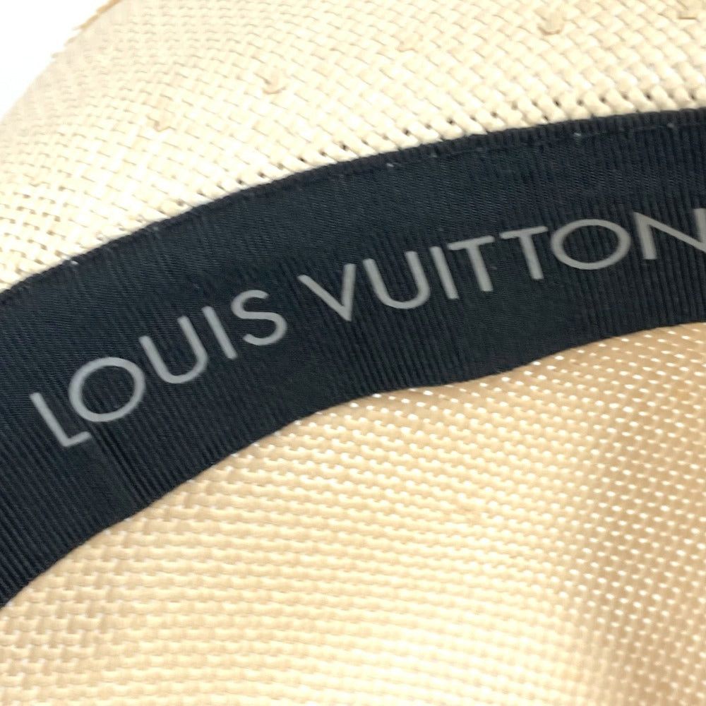 Louis Vuitton Louis Vuitton M75881 Monogram Eclipse Hat Daylight Savings Time (Summertime) Chapeau Bucket Bob Straw Paper Unisex Beige Size ONE SIZE - 10 Thumbnail