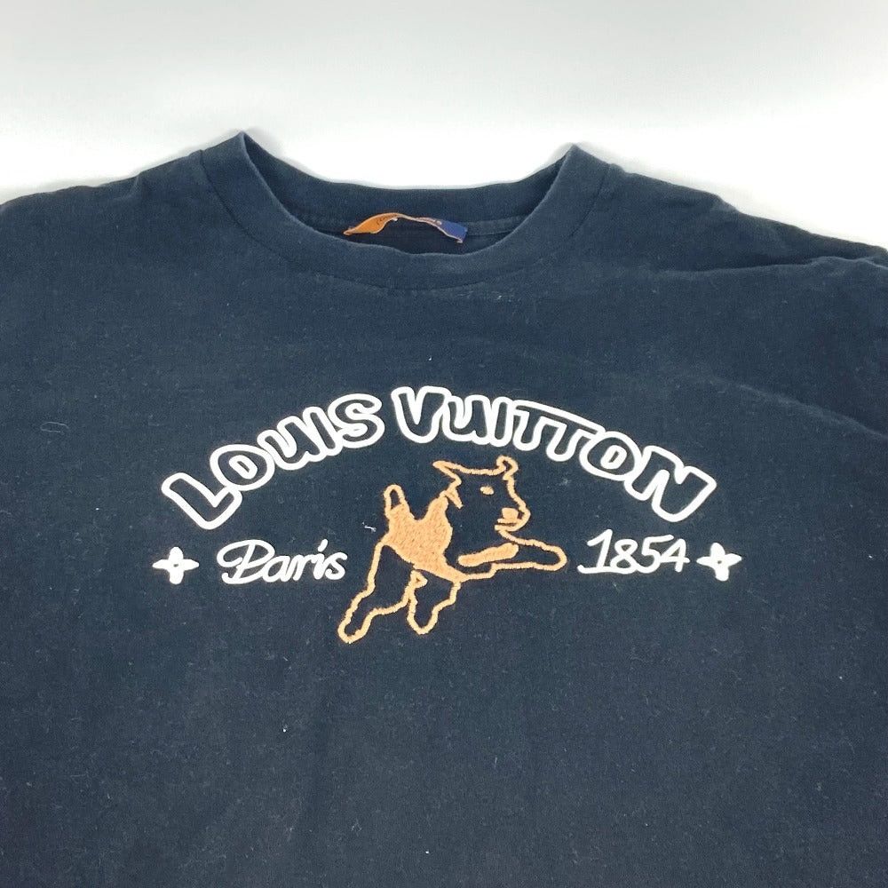 Louis Vuitton Louis Vuitton Chien Jumping Dog Embroidered Apparel (Clothing) Short Sleeves Tops Rm242Mm Short-Sleeved T-Shirt Cotton Men Black Size US L / EU 52-54 / 3 - 3 Thumbnail