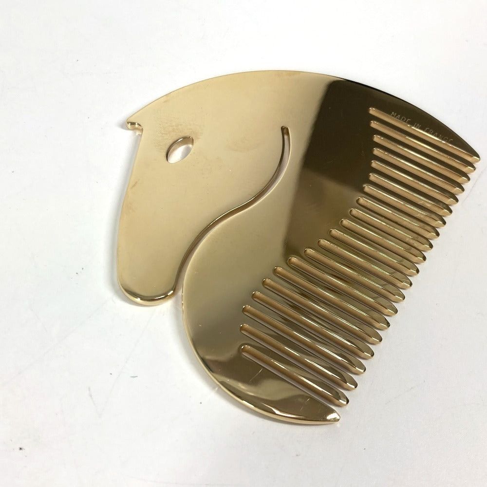 Hermes Hermes Hose Horse Cheval Comb Kushi (Medieval Ruler Of A Tatary Tribe) Metal Women Gold Size ONE SIZE - 9 Thumbnail