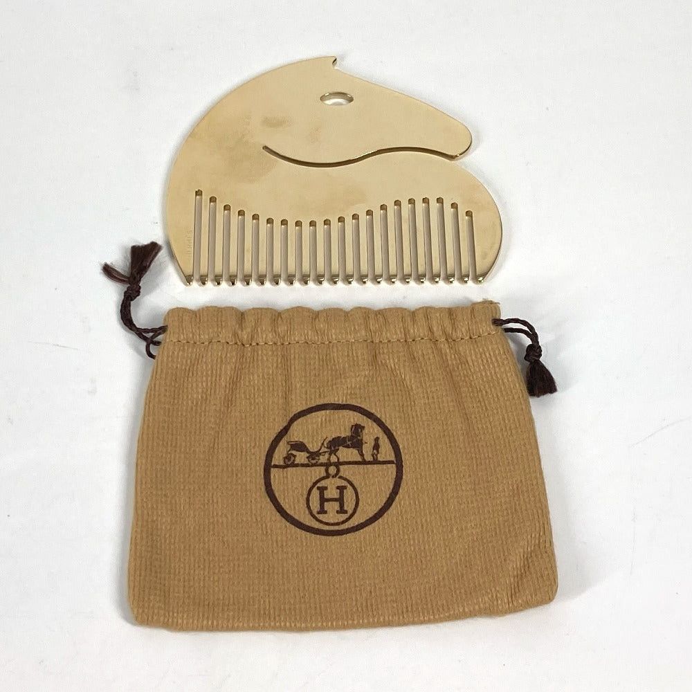 Hermes Hermes Hose Horse Cheval Comb Kushi (Medieval Ruler Of A Tatary Tribe) Metal Women Gold Size ONE SIZE - 8 Thumbnail