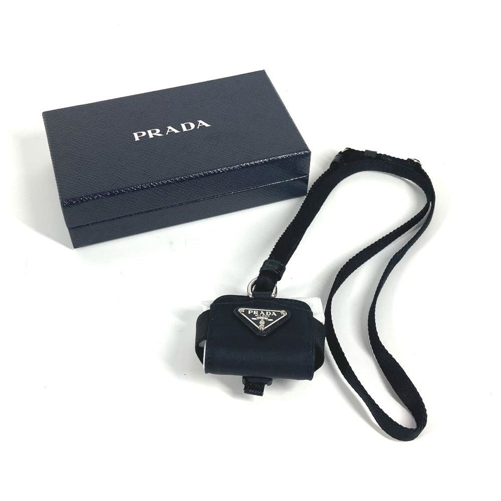 Prada Prada With Straps Triangle Logo Plate Airpods Case Air Pods Earphone Nylon Unisex Black Size ONE SIZE - 11 Thumbnail