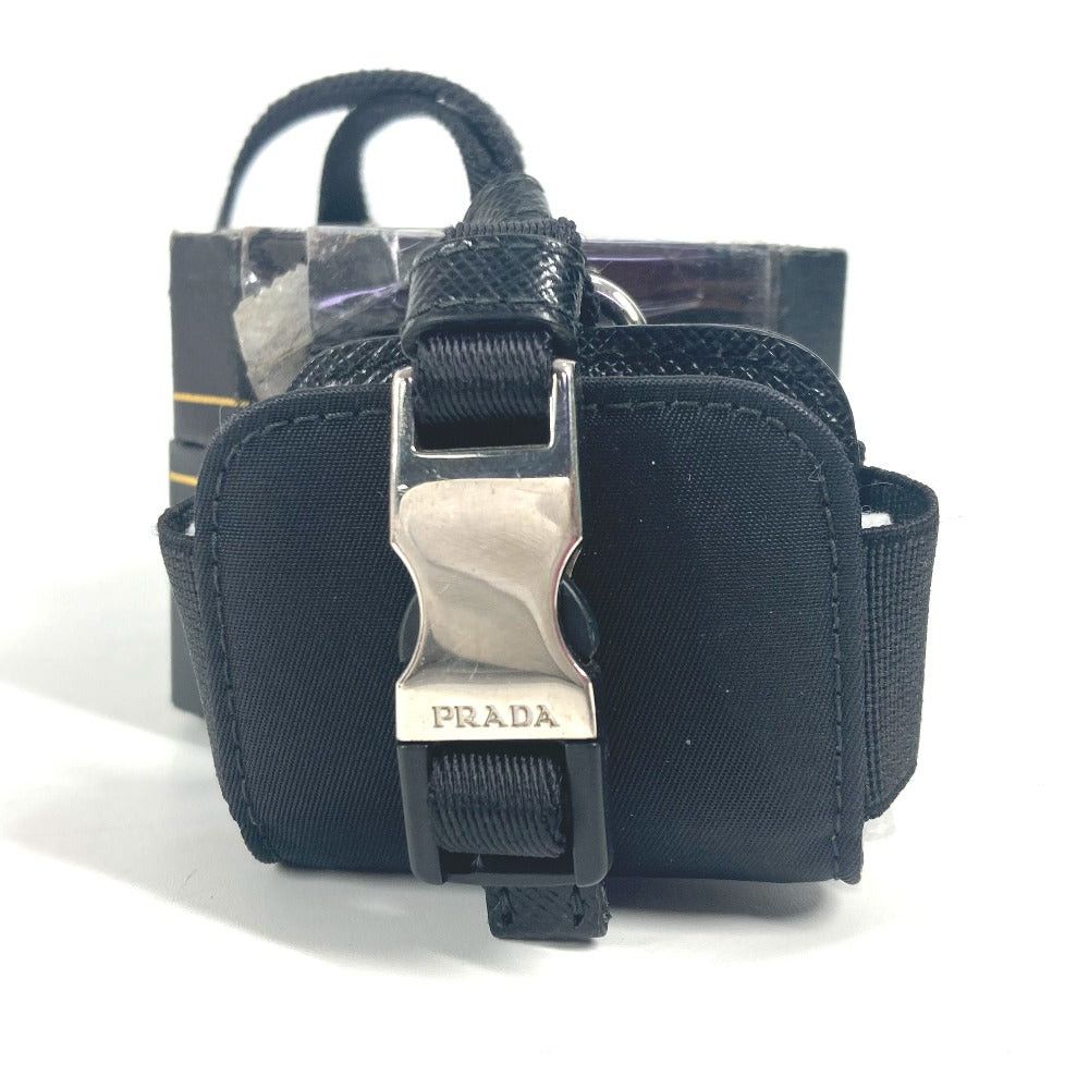 Prada Prada With Straps Triangle Logo Plate Airpods Case Air Pods Earphone Nylon Unisex Black Size ONE SIZE - 8 Thumbnail