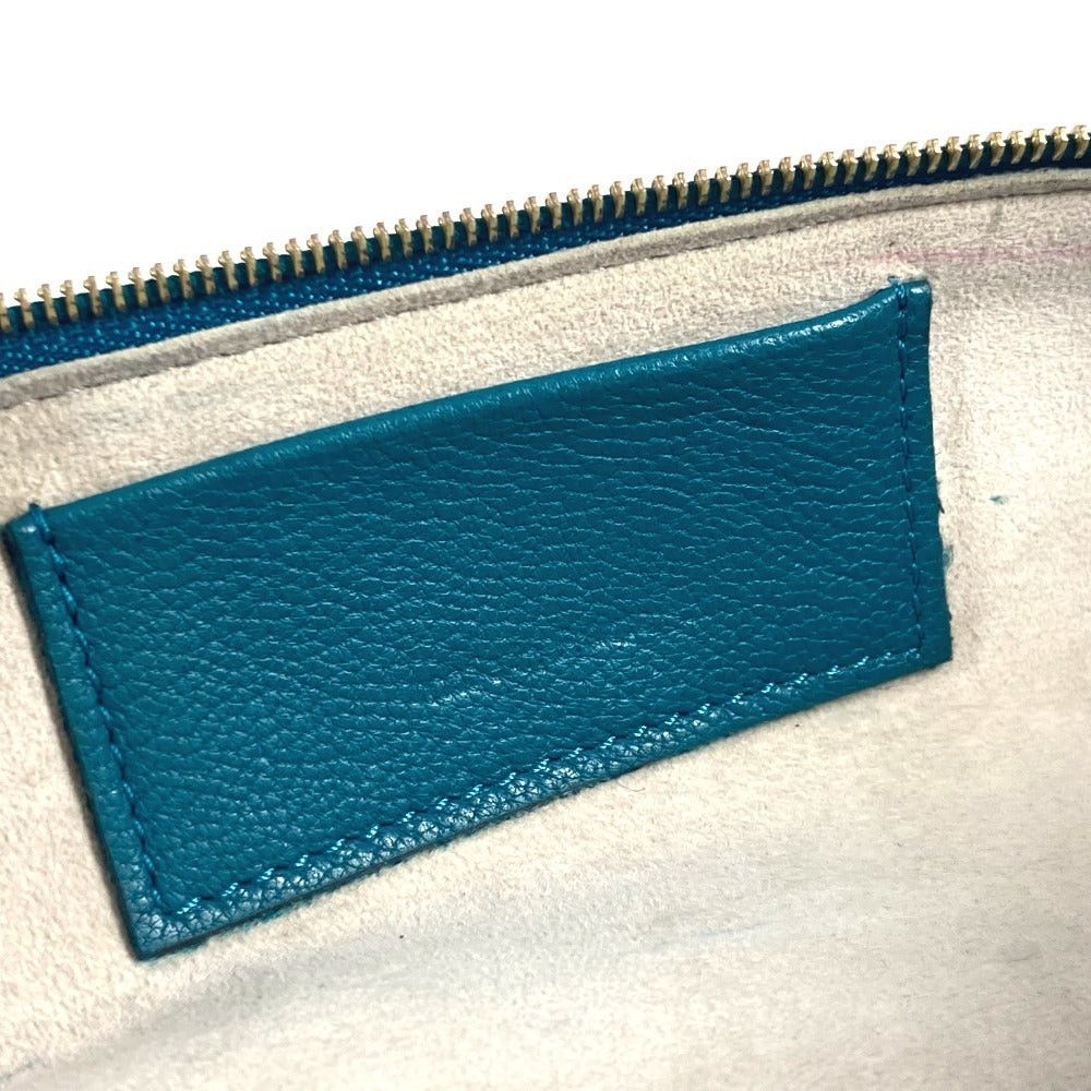 Louis Vuitton Louis Vuitton Nomad Truth Elizabeth Pencil Box Stationery Pouch Pen Case Leather Unisex Peacock Blue Size ONE SIZE - 12 Thumbnail