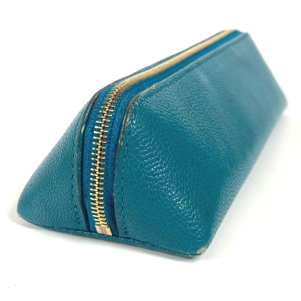 Louis Vuitton Louis Vuitton Nomad Truth Elizabeth Pencil Box Stationery Pouch Pen Case Leather Unisex Peacock Blue Size ONE SIZE - 3 Thumbnail