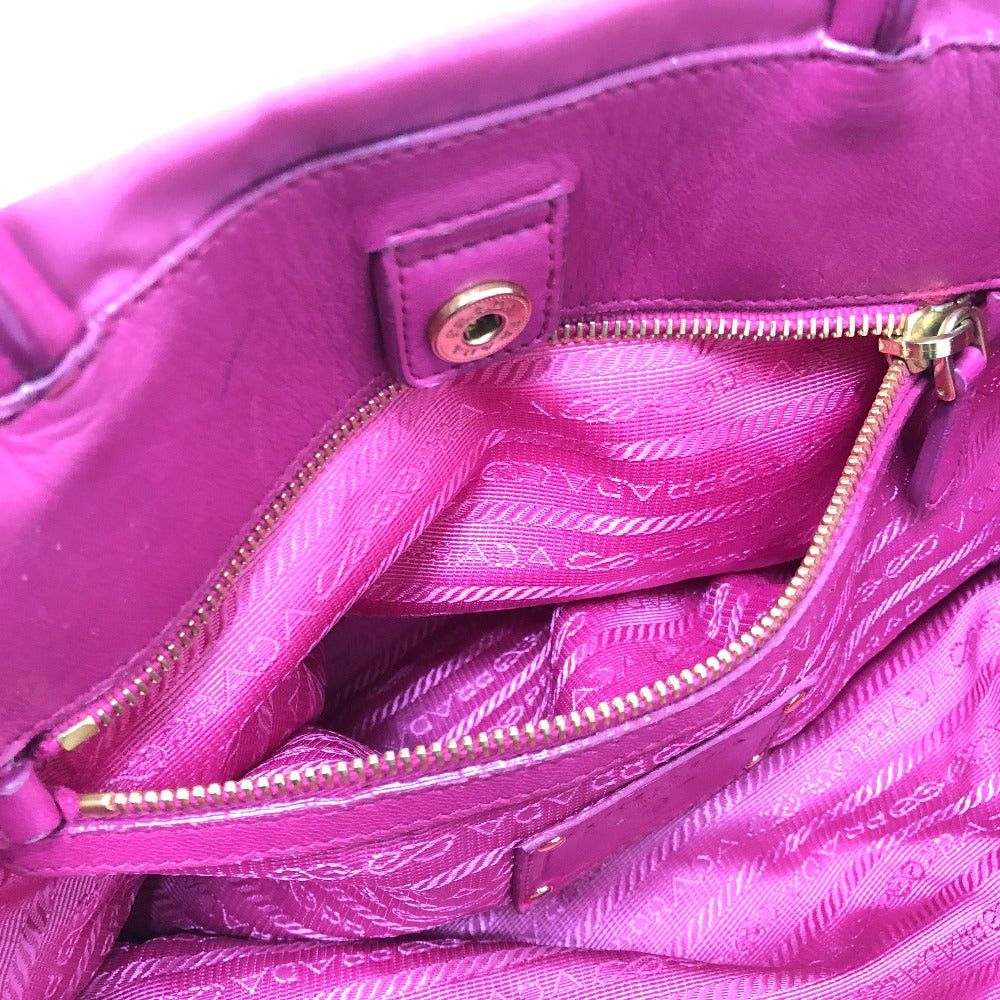 Prada Prada Logo Bijoux Handbag Back Briefcase Nylon Women Pink Size ONE SIZE - 12 Thumbnail