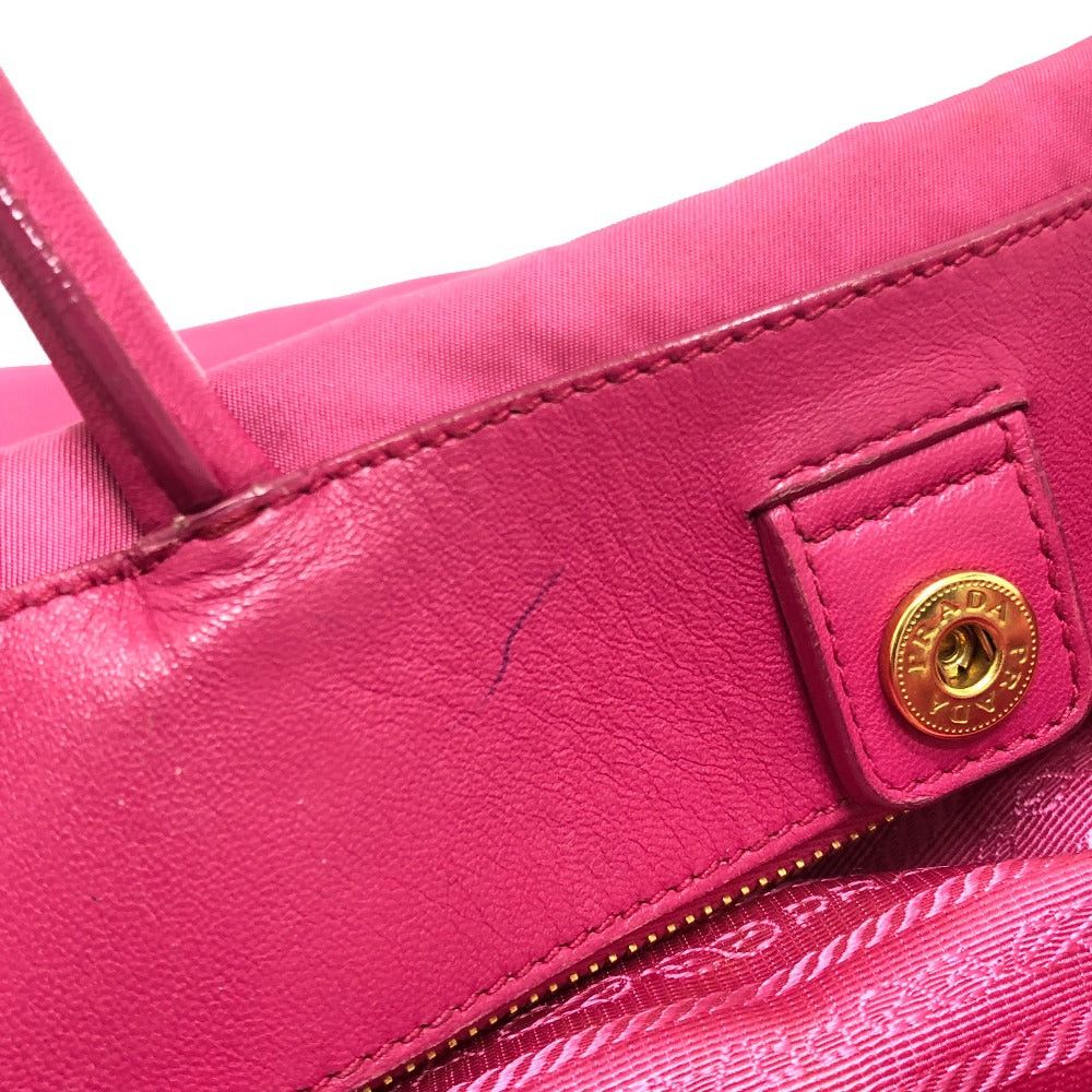 Prada Prada Logo Bijoux Handbag Back Briefcase Nylon Women Pink Size ONE SIZE - 10 Thumbnail