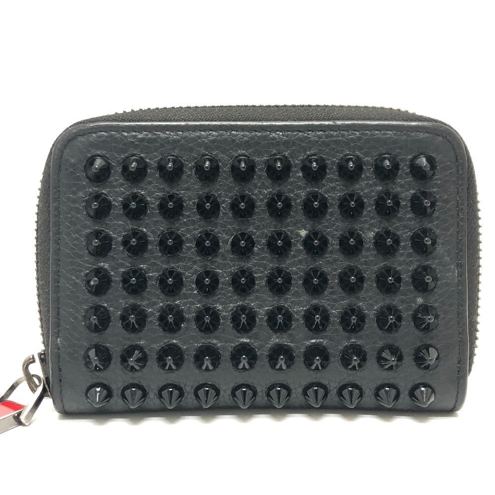 Christian Louboutin Christian Louboutin Studs Coin Purse Change Wallet Leather Unisex Black Size ONE SIZE - 2 Thumbnail