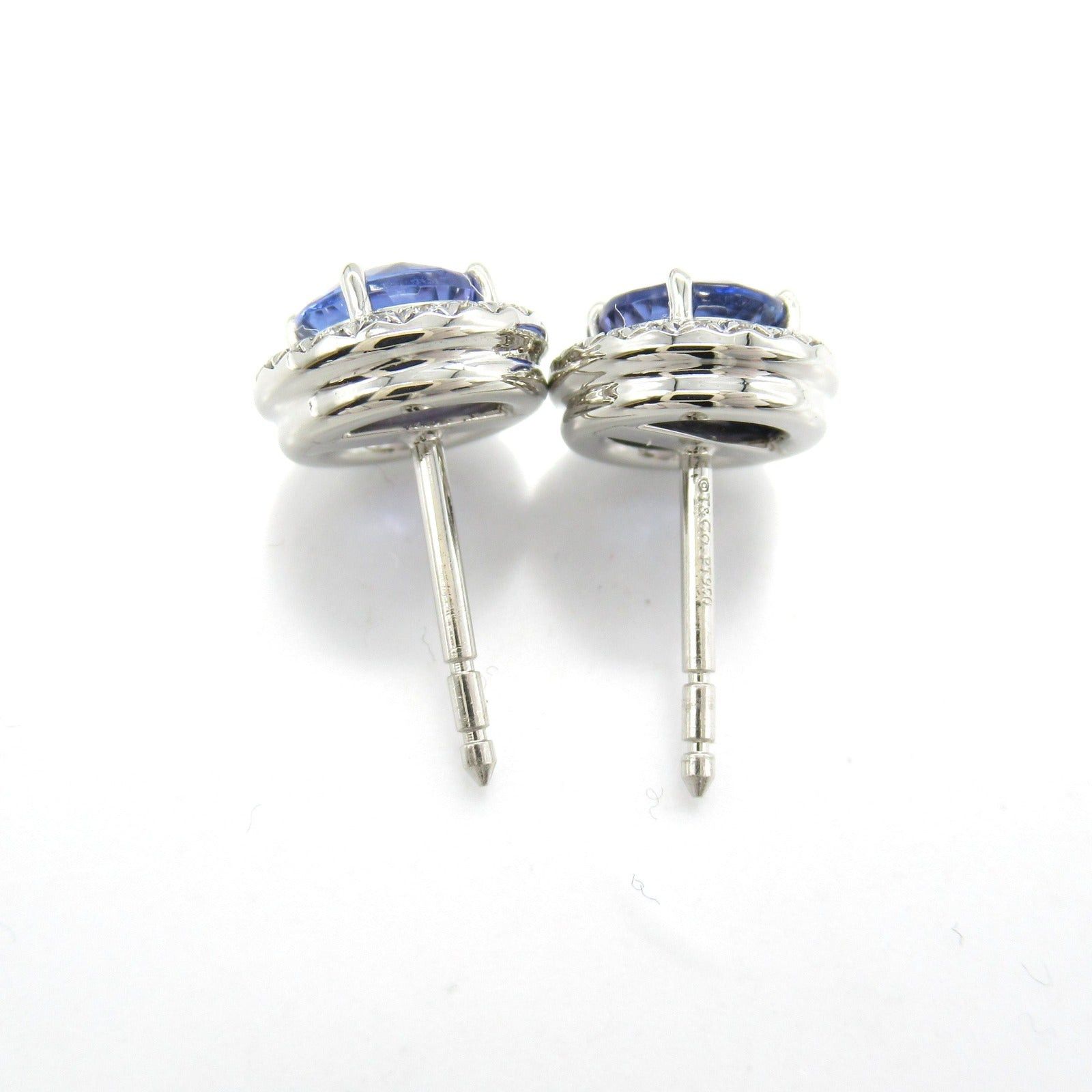 Tiffany & Co. Tiffany Co Soleste Earrings Tanzanite Diamond Pt950 Platinum Blue Clear Size ONE SIZE - 2 Thumbnail