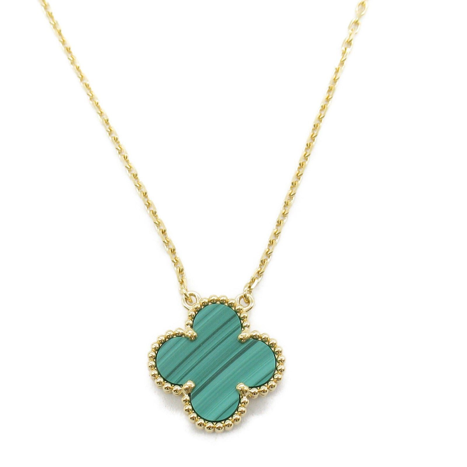 Van Cleef & Arpels Van Cleef Arpels Alhambra Malachite Necklace K18 (Yellow Gold) Green Size ONE SIZE - 2 Thumbnail
