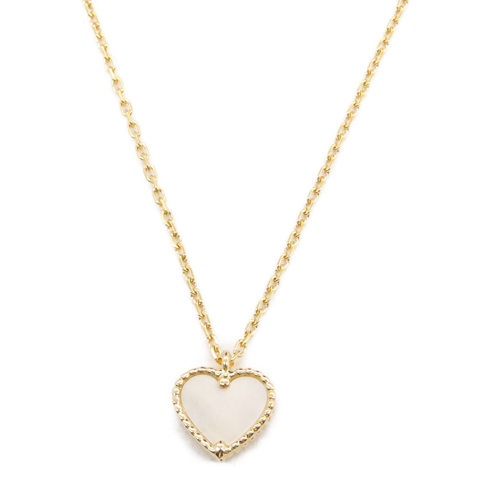 Van Cleef & Arpels Van Cleef Arpels Lucky Alhambra Necklace Heart Mother Of Pearl K18 (Yellow Gold) White Size ONE SIZE - 2 Thumbnail