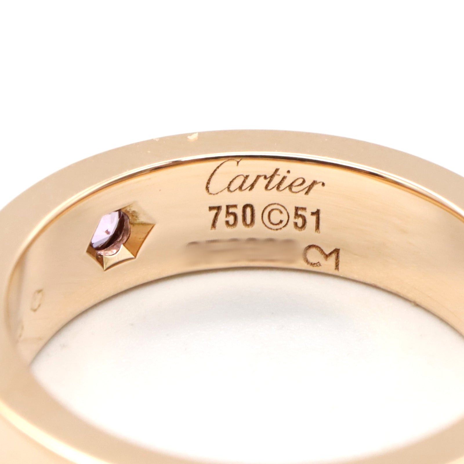 Cartier Cartier Love Ring Pink Sapphire K18Pg (Pink Gold) Size ONE SIZE - 4 Thumbnail