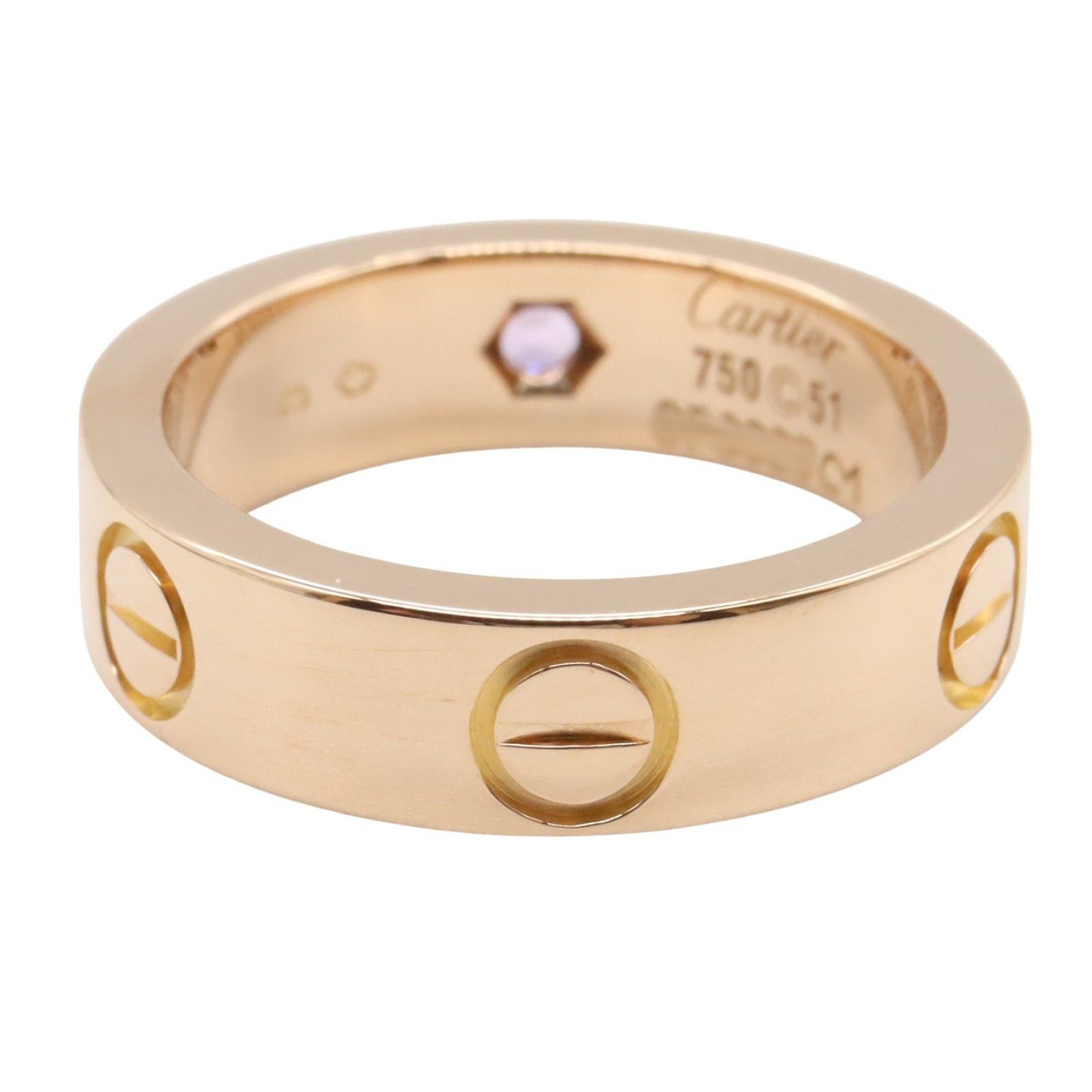 Cartier Cartier Love Ring Pink Sapphire K18Pg (Pink Gold) Size ONE SIZE - 3 Thumbnail