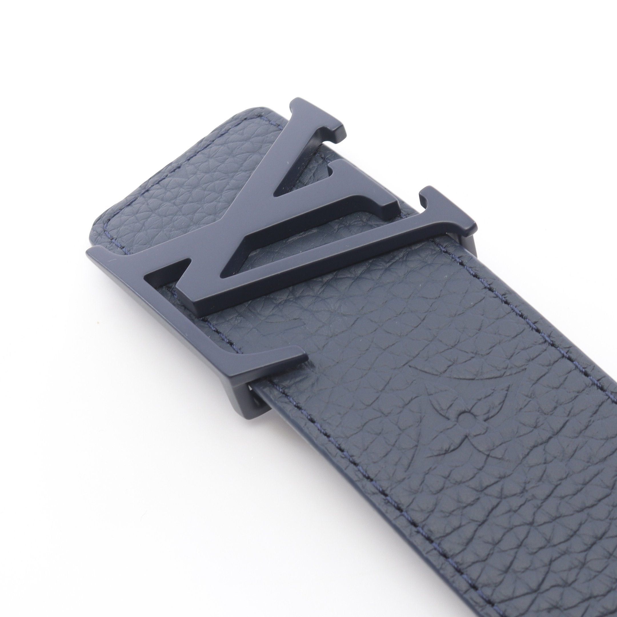 Louis Vuitton Louis Vuitton Ceinture Lv Marine Belt Leather Dark Navy Reversible Size ONE SIZE - 2 Thumbnail