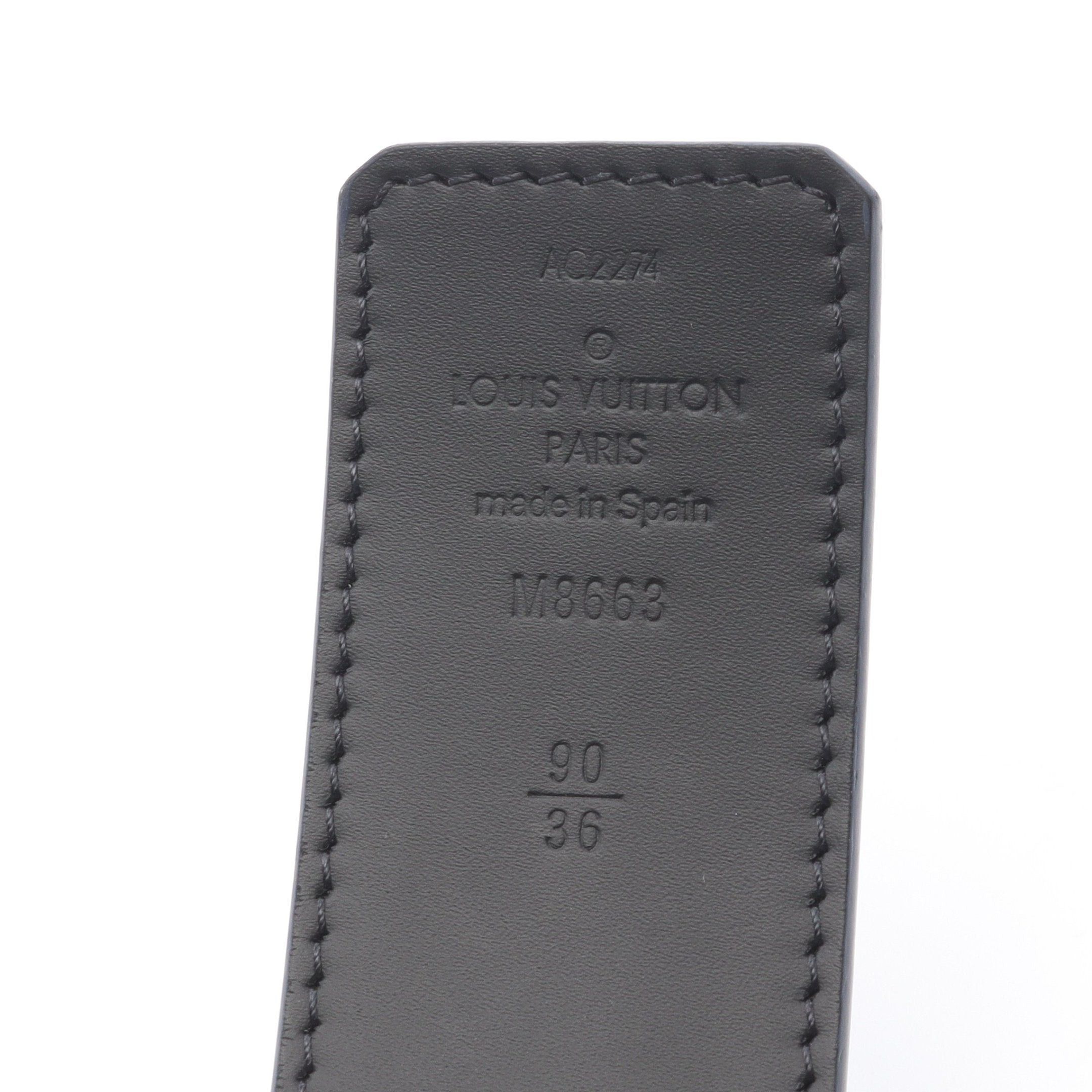 Louis Vuitton Louis Vuitton Ceinture Lv Marine Belt Leather Dark Navy Reversible Size ONE SIZE - 4 Thumbnail