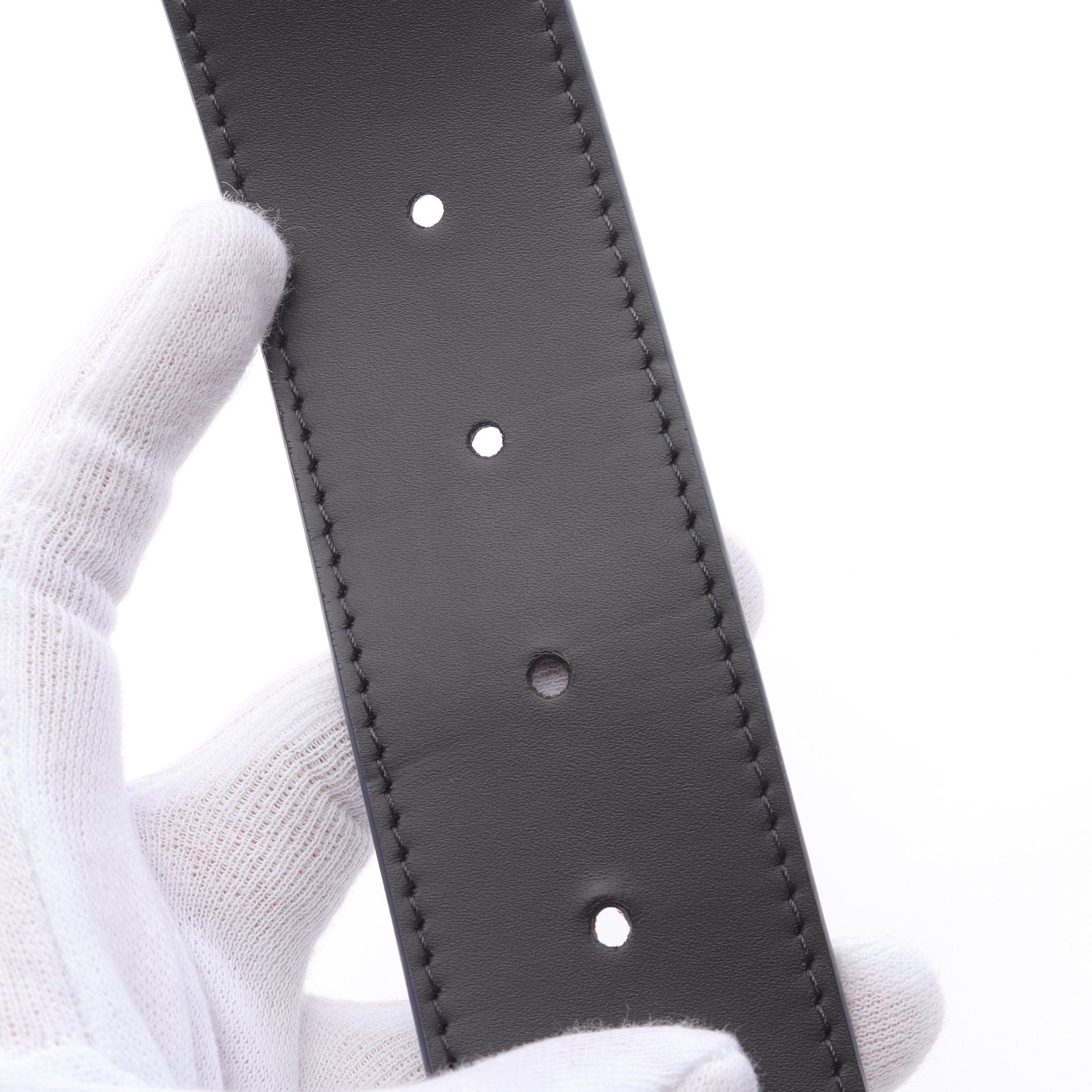 Louis Vuitton Louis Vuitton Ceinture Lv Marine Belt Leather Dark Navy Reversible Size ONE SIZE - 6 Thumbnail