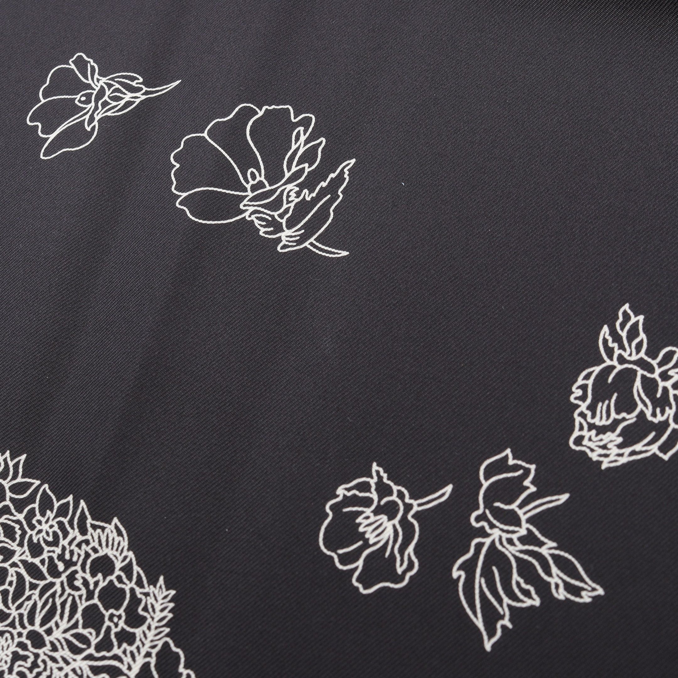Hermes Hermes Carres 90 Robe Legere Embroidered Scarf Silk Black White Size ONE SIZE - 4 Thumbnail