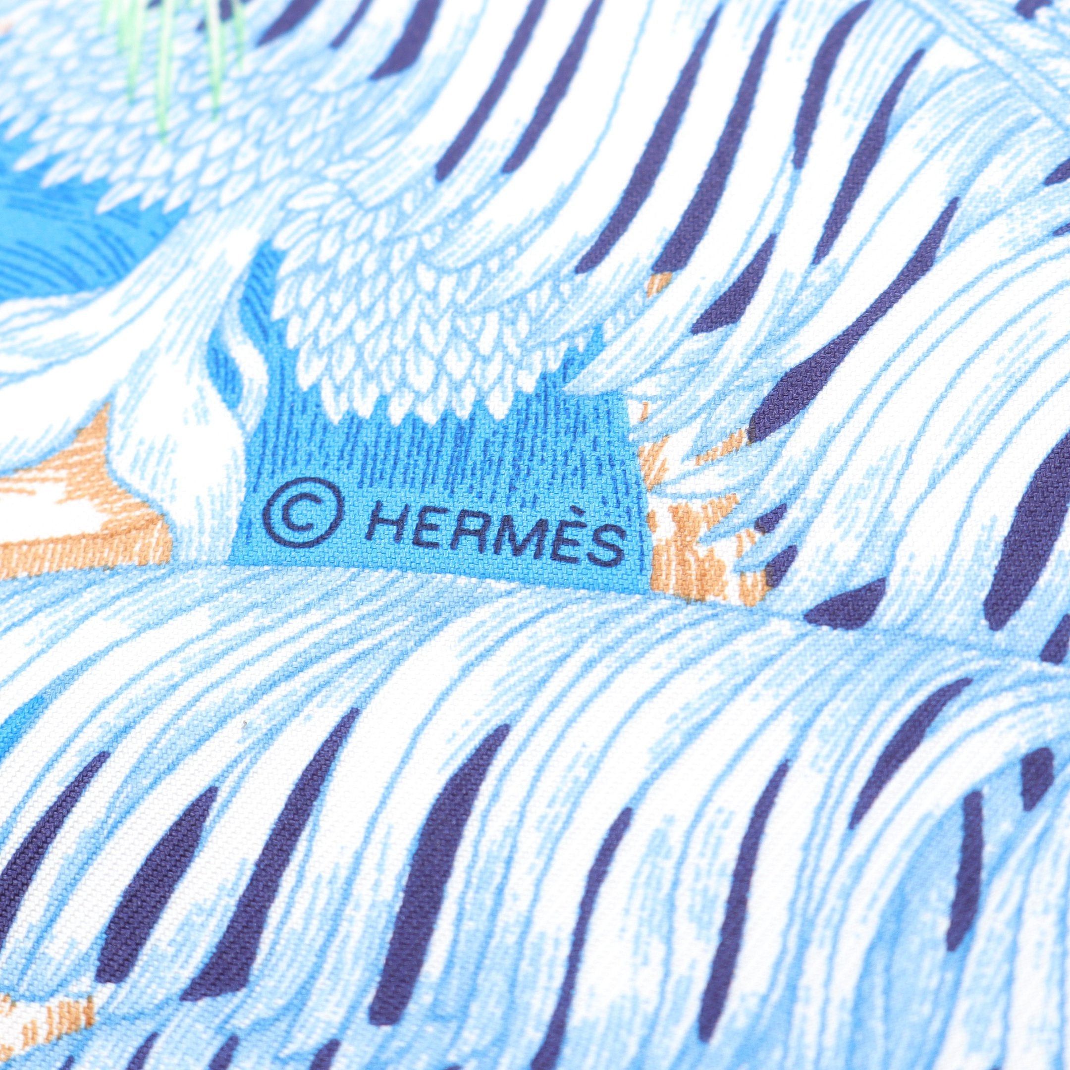 Hermes Hermes Carres 90 Faubourgtropical Scarf Silk Navy Multicolor Size ONE SIZE - 2 Thumbnail