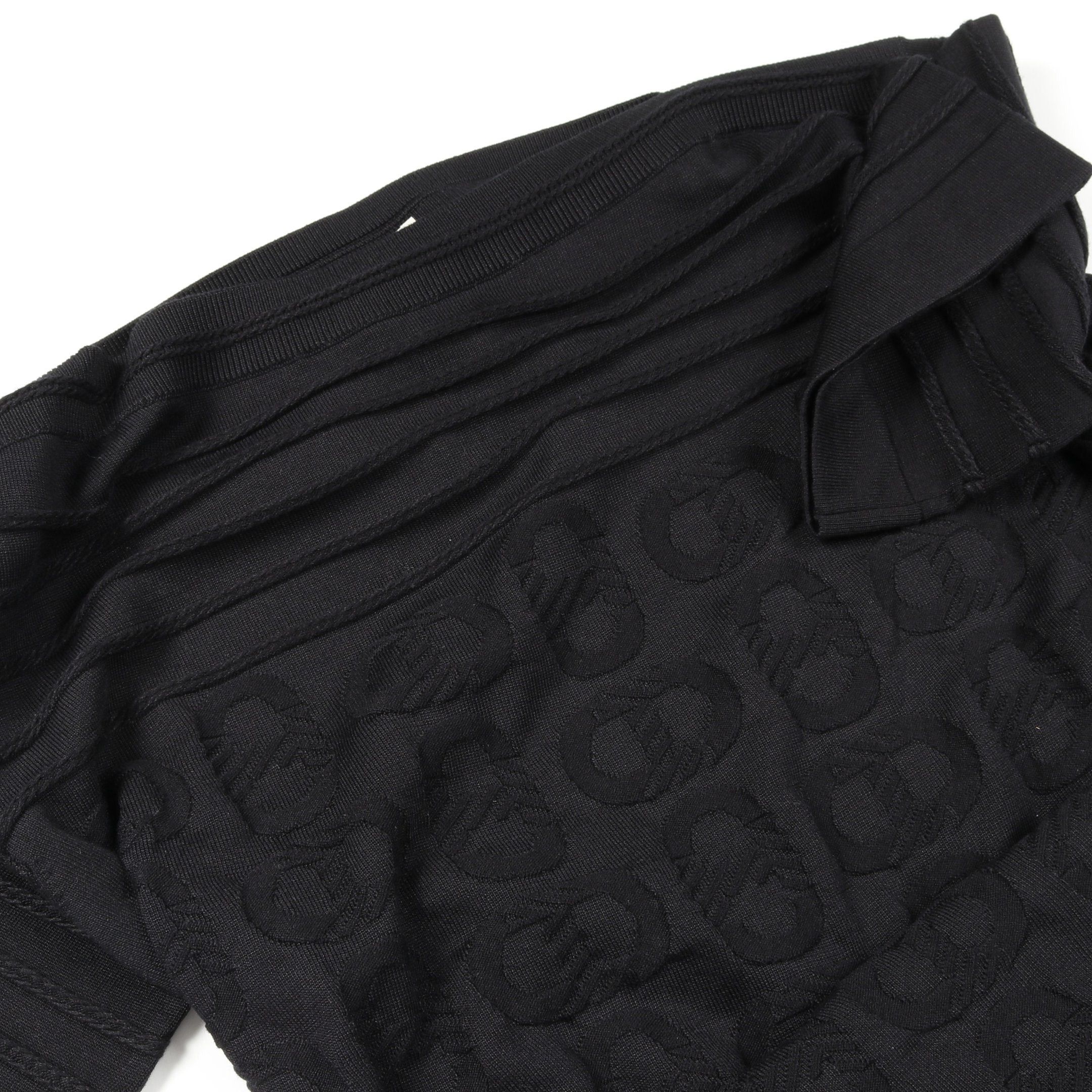 Hermes Hermes Chaîne Mailon Knit Dress Short Sleeve Silk Cotton Black Size ONE SIZE - 5 Thumbnail