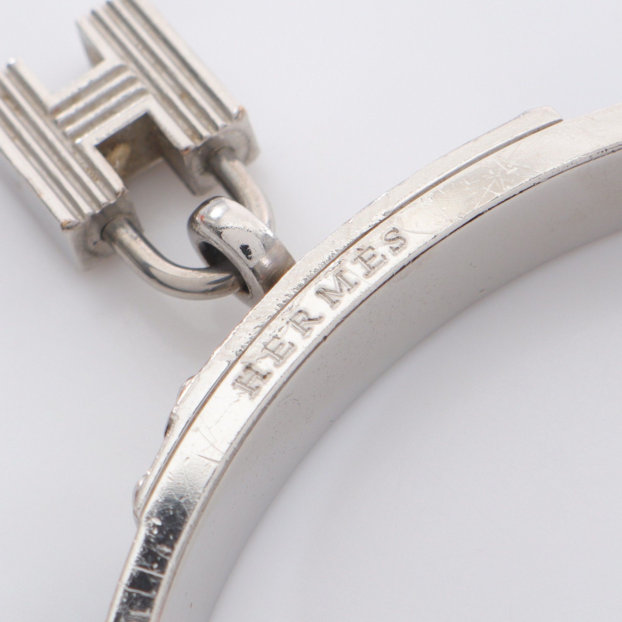Hermes Hermes Kelly Bangle Leather Silver Indigo Blue Size ONE SIZE - 3 Thumbnail