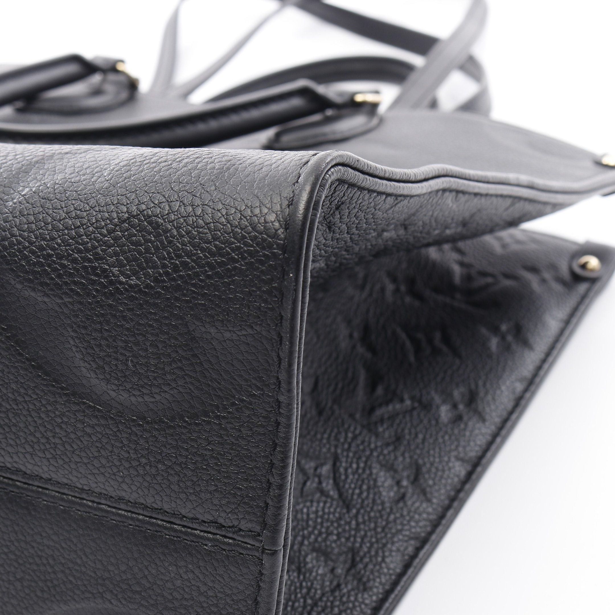 Louis Vuitton Louis Vuitton On-The-Go Mm Monogram Empreinte Noir Shoulder Bag Tote Leather Black Size ONE SIZE - 5 Thumbnail