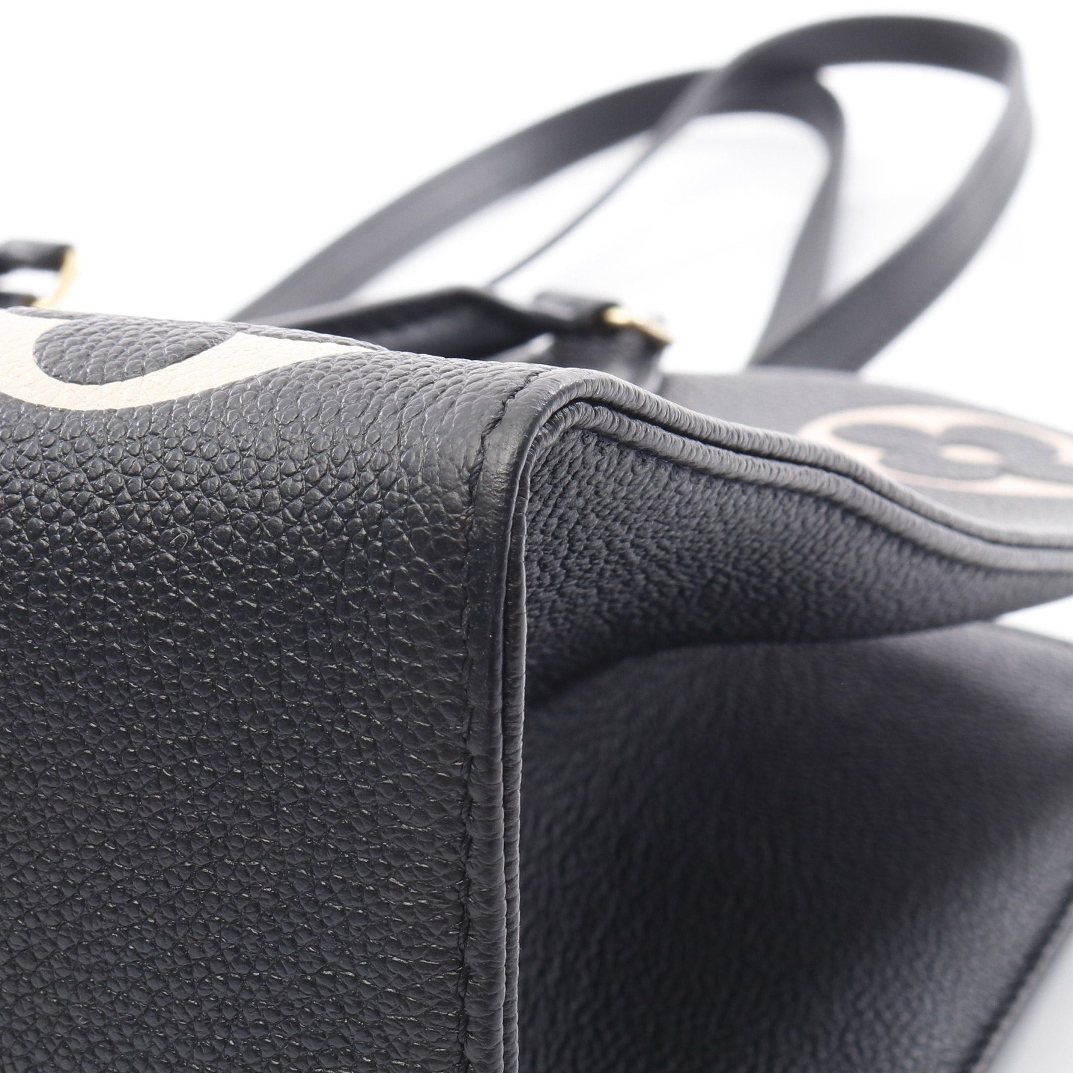 Louis Vuitton Louis Vuitton On-The-Go Mm Bicolor Monogram Empreinte Shoulder Bag Tote Grain Leather Black Beige Size ONE SIZE - 5 Thumbnail