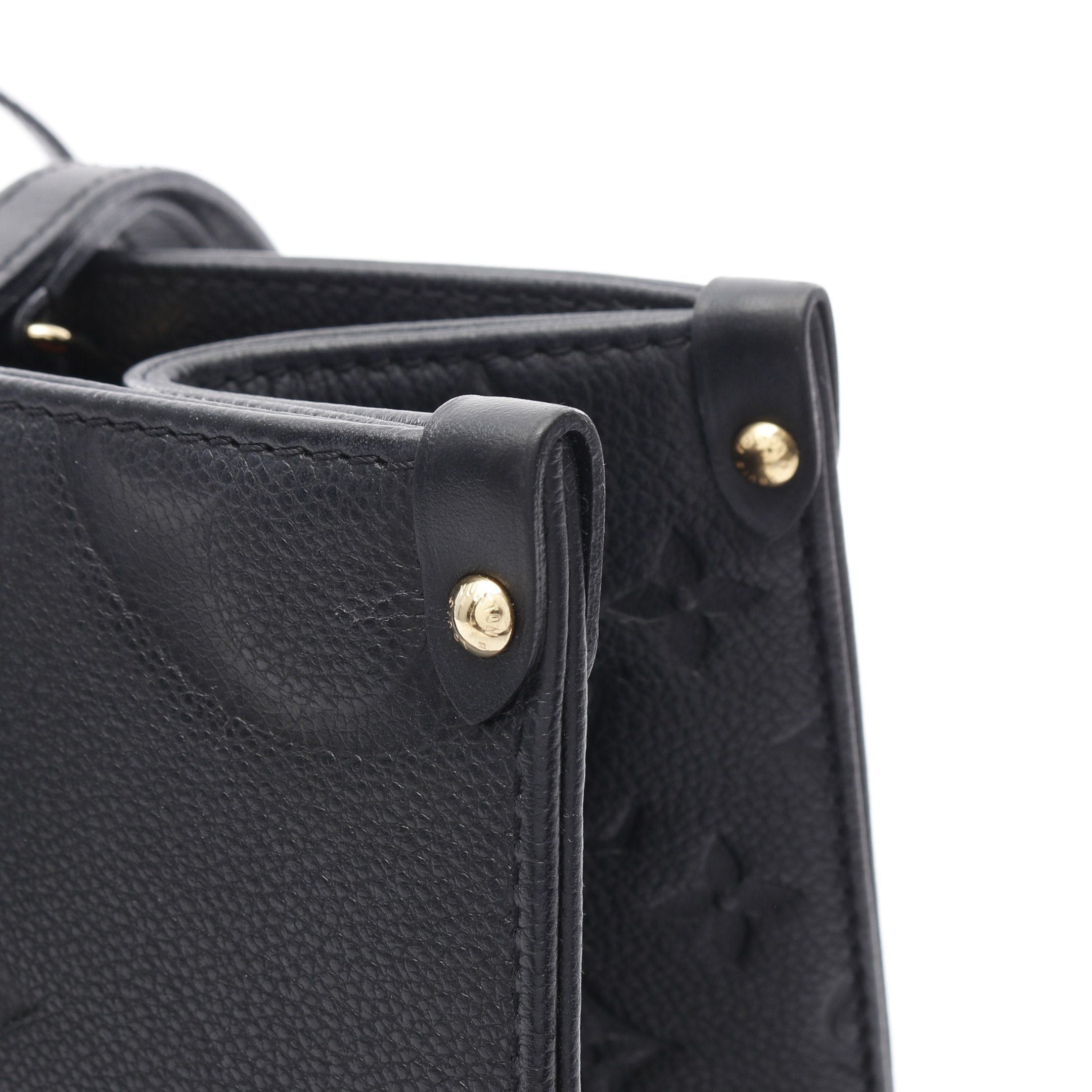 Louis Vuitton Louis Vuitton On-The-Go Mm Monogram Empreinte Noir Shoulder Bag Tote Leather Black Size ONE SIZE - 6 Thumbnail