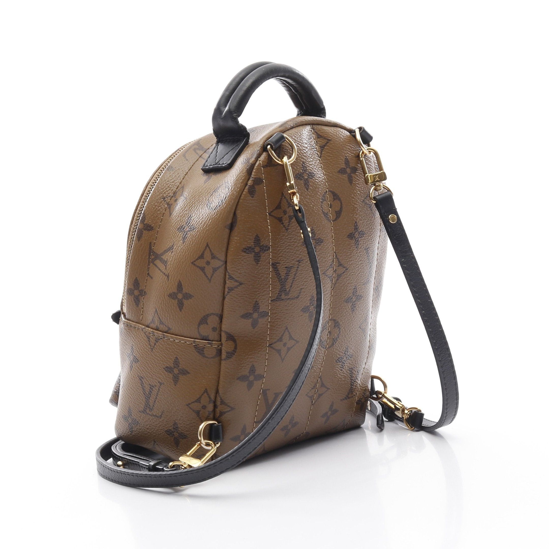 Louis Vuitton Louis Vuitton Palm Springs Backpack Mini Monogram Reverse Rucksack Leather Light Brown Dark Size ONE SIZE - 2 Thumbnail
