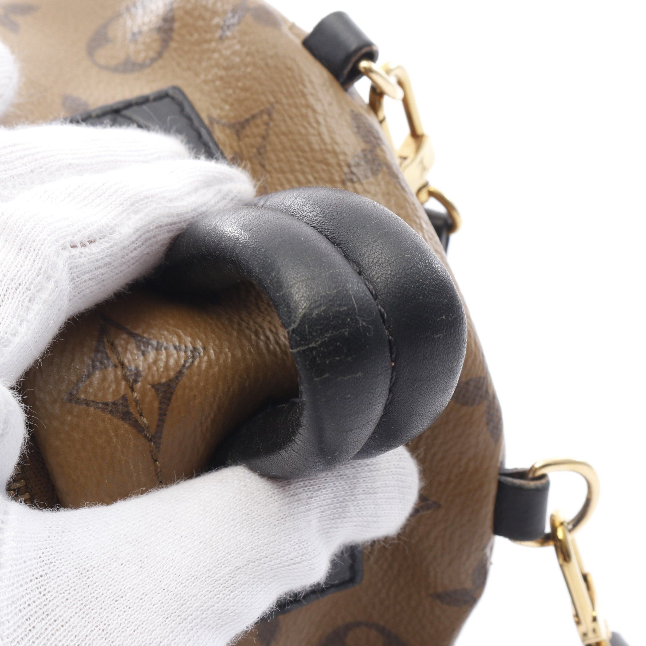 Louis Vuitton Louis Vuitton Palm Springs Backpack Mini Monogram Reverse Rucksack Leather Light Brown Dark Size ONE SIZE - 8 Thumbnail