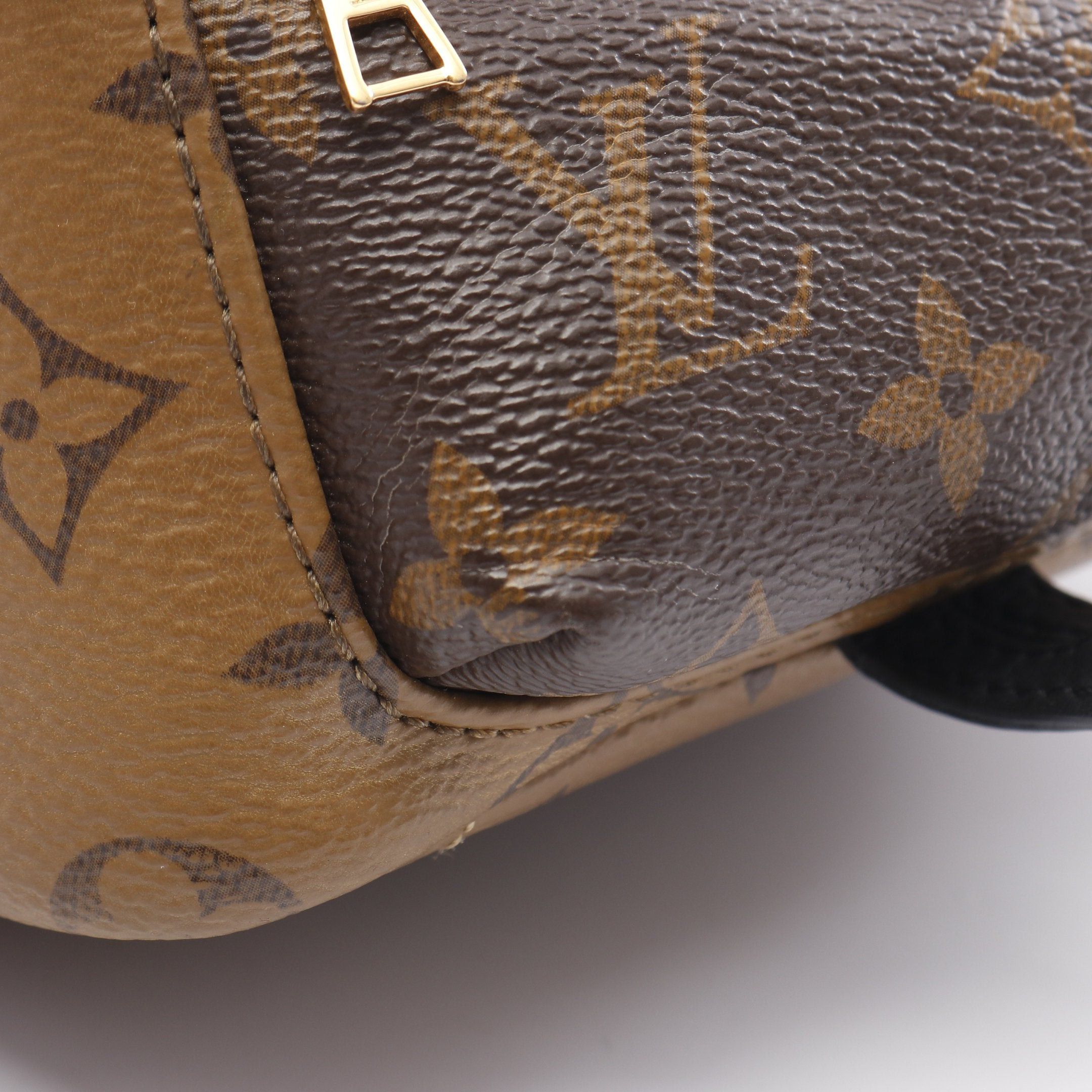 Louis Vuitton Louis Vuitton Palm Springs Backpack Mini Monogram Reverse Rucksack Leather Light Brown Dark Size ONE SIZE - 10 Thumbnail
