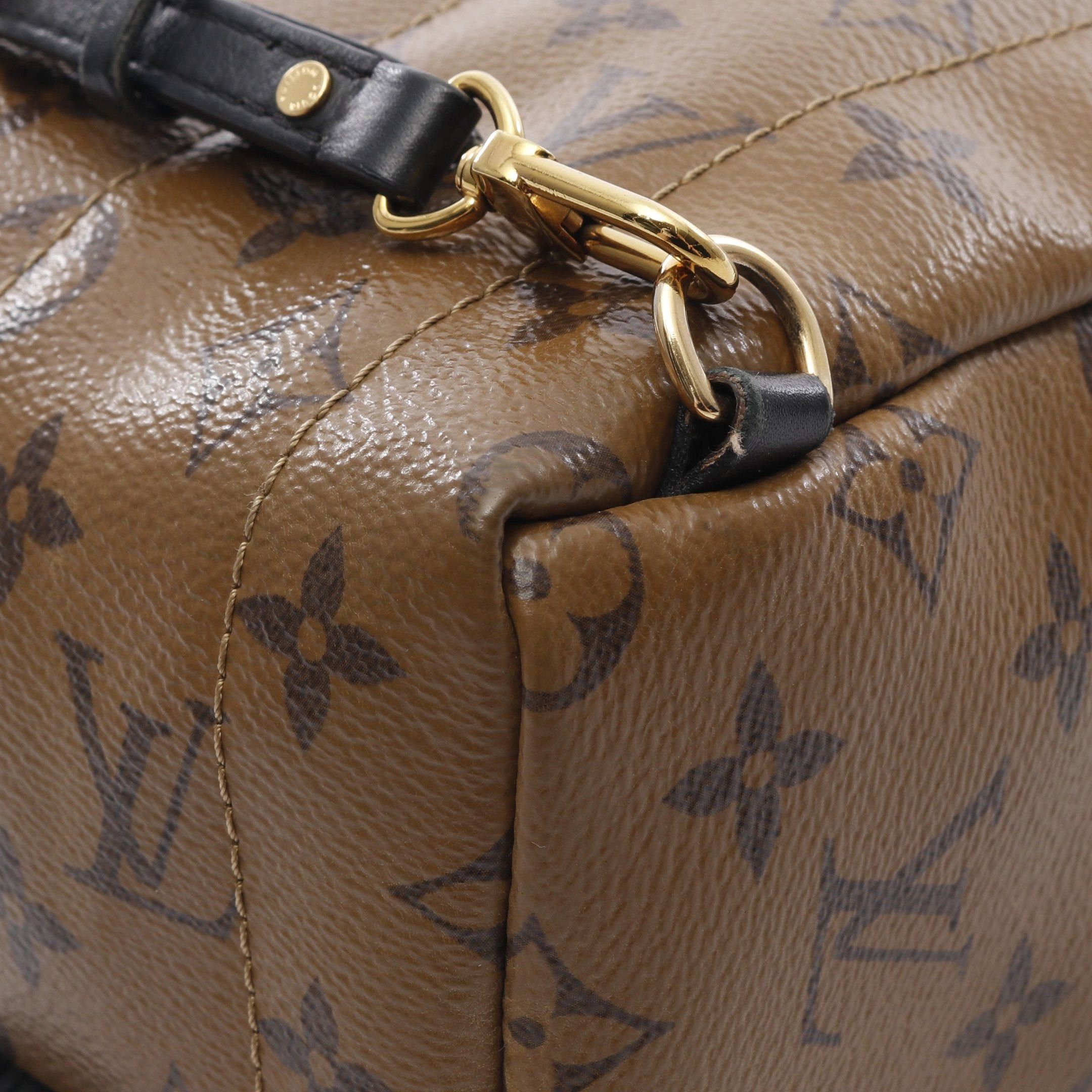 Louis Vuitton Louis Vuitton Palm Springs Backpack Mini Monogram Reverse Rucksack Leather Light Brown Dark Size ONE SIZE - 7 Thumbnail