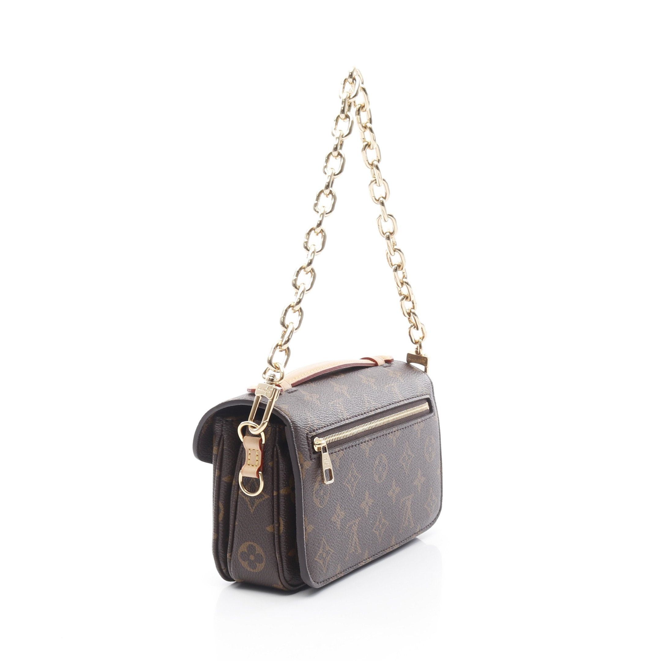 Louis Vuitton Louis Vuitton Pochette Metis Ew Monogram Handbag Leather Brown Size ONE SIZE - 2 Thumbnail