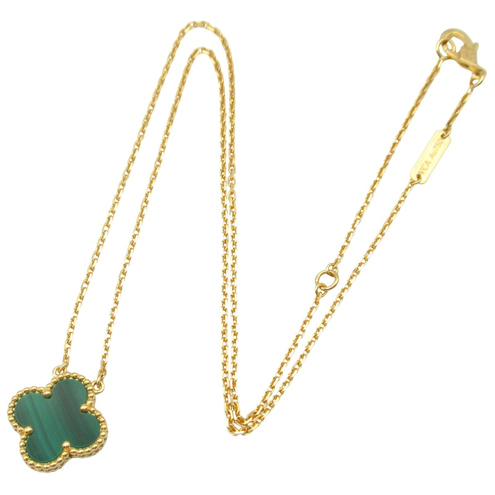 Van Cleef & Arpels Van Cleef Arpels Alhambra Necklace Malachite K18 (Yellow Gold) Green Size ONE SIZE - 3 Thumbnail