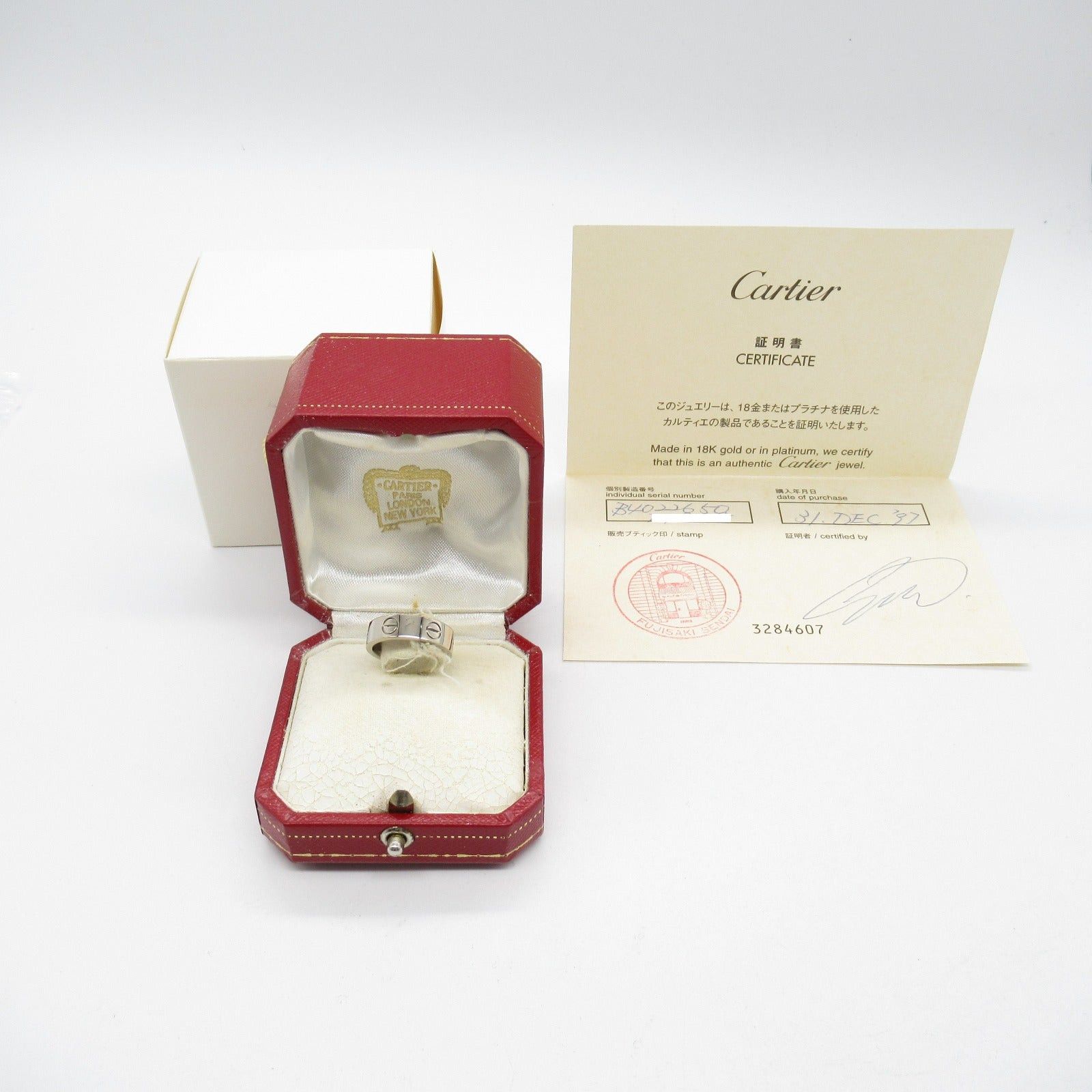 Cartier Cartier Love Ring K18Wg (White Gold) Silver Size ONE SIZE - 7 Thumbnail