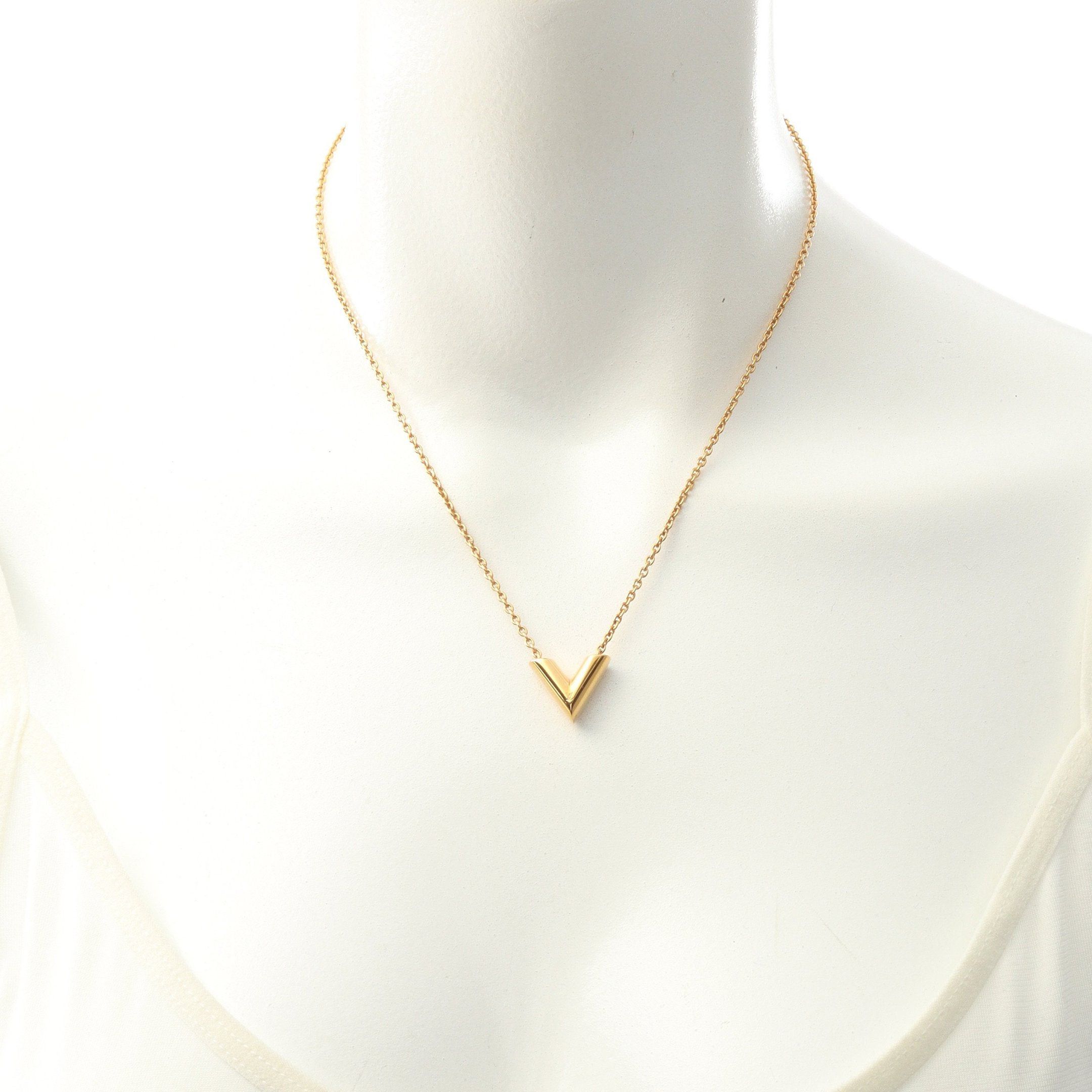 Louis Vuitton Louis Vuitton Essential V Necklace Gp Gold Size ONE SIZE - 6 Thumbnail