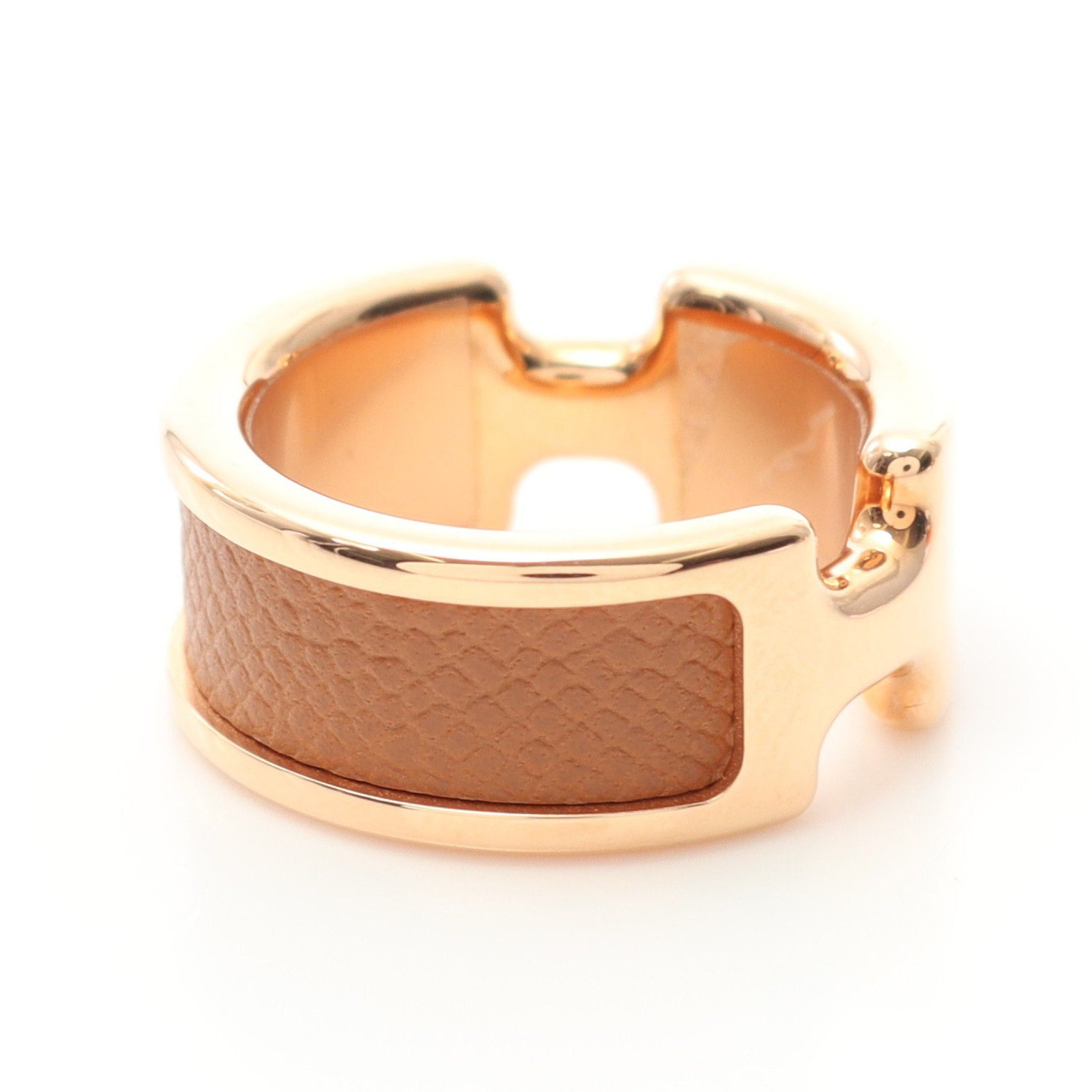 Hermes Hermes Olymp Pm Ring Gp Leather Gold Brown Size ONE SIZE - 3 Thumbnail