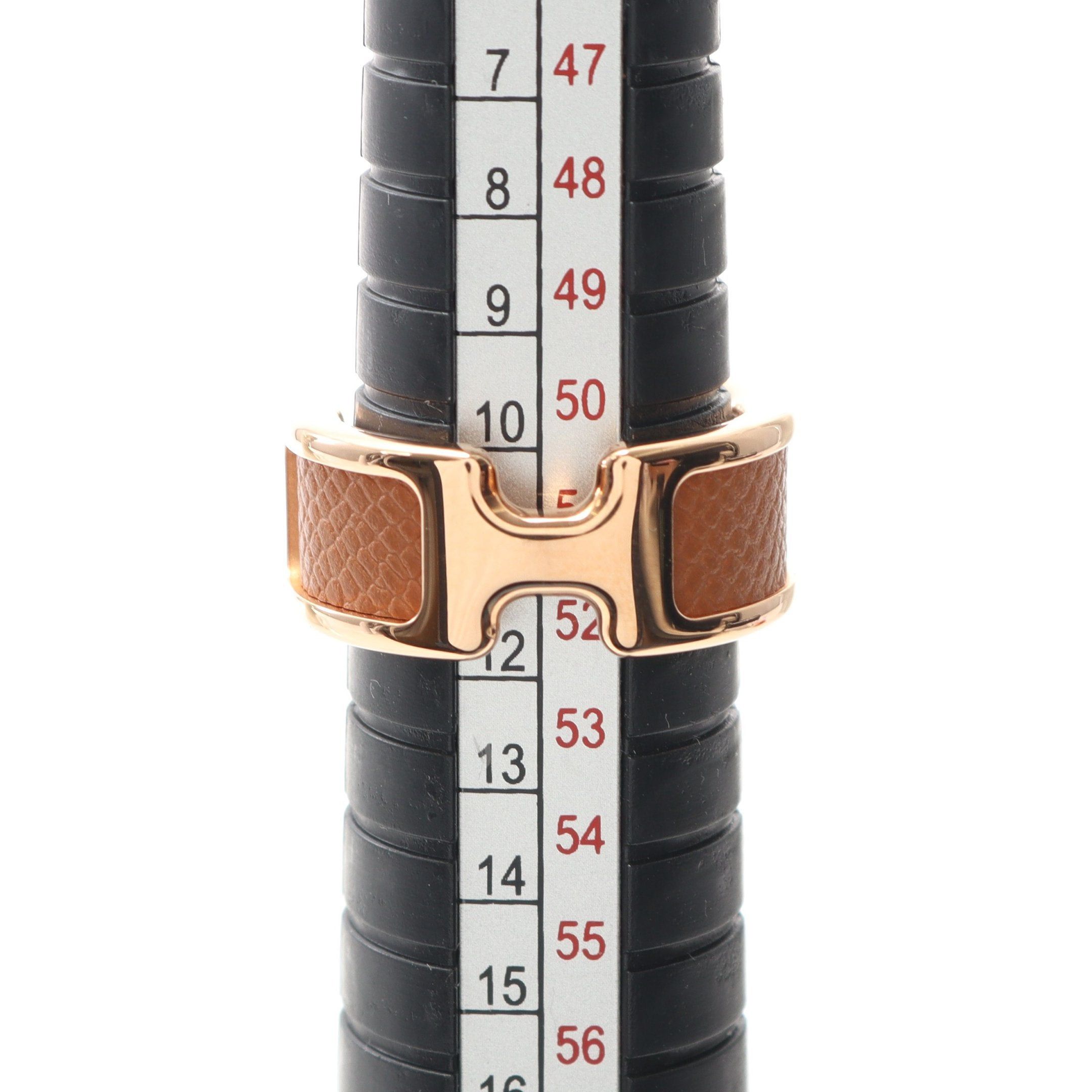 Hermes Hermes Olymp Pm Ring Gp Leather Gold Brown Size ONE SIZE - 5 Thumbnail