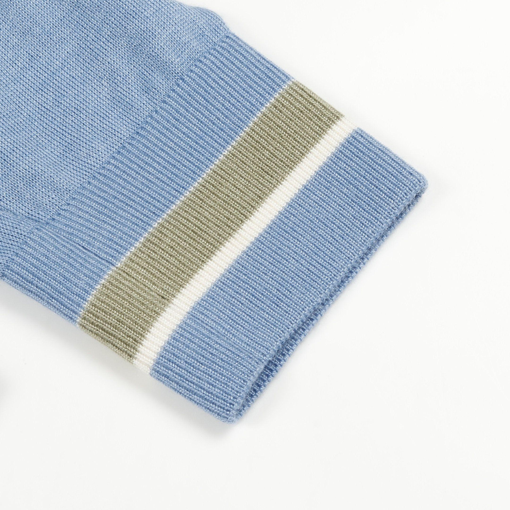 Hermes Hermes Twill Laine Exlibris Cardigan Silk Cashmere Light Blue Size ONE SIZE - 7 Thumbnail