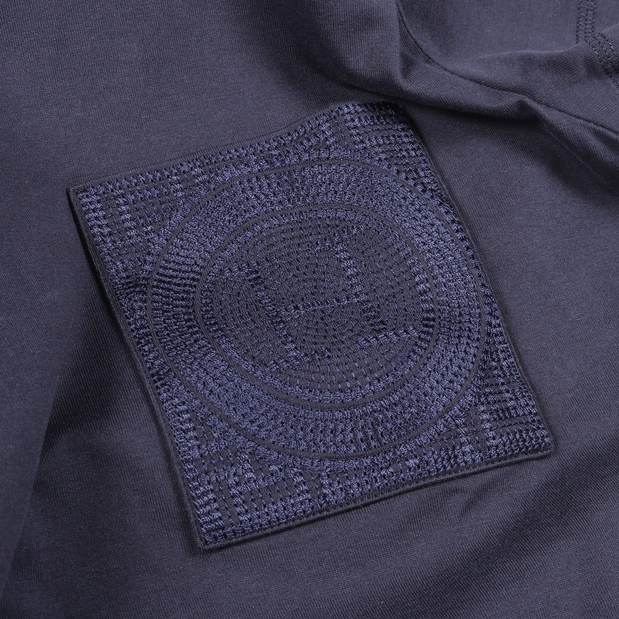Hermes Hermes Embroidered Pocket One Piece Cotton Dark Navy Size ONE SIZE - 9 Thumbnail