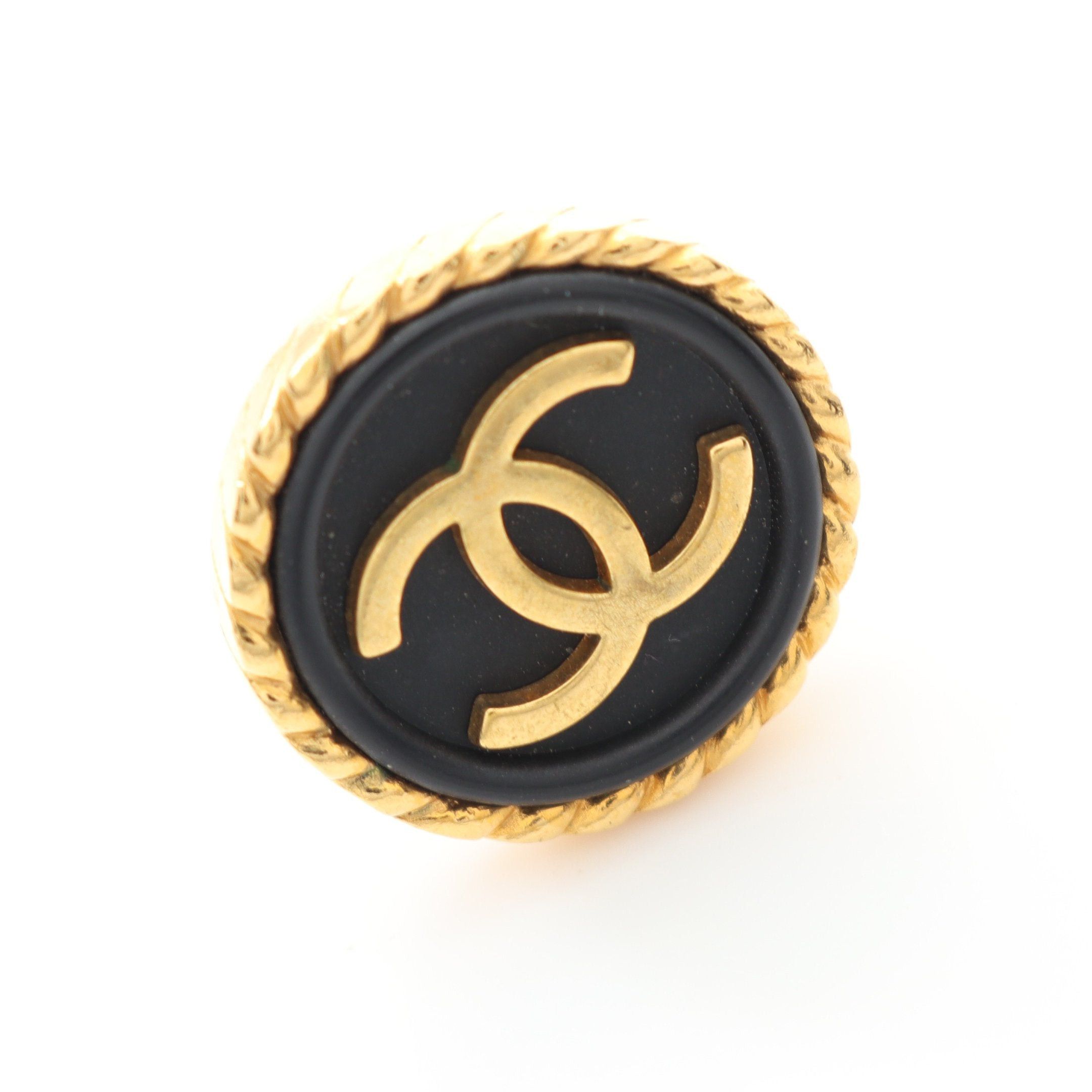 Chanel Chanel Coco Mark Earrings Gp Gold Black 97A Size ONE SIZE - 5 Thumbnail