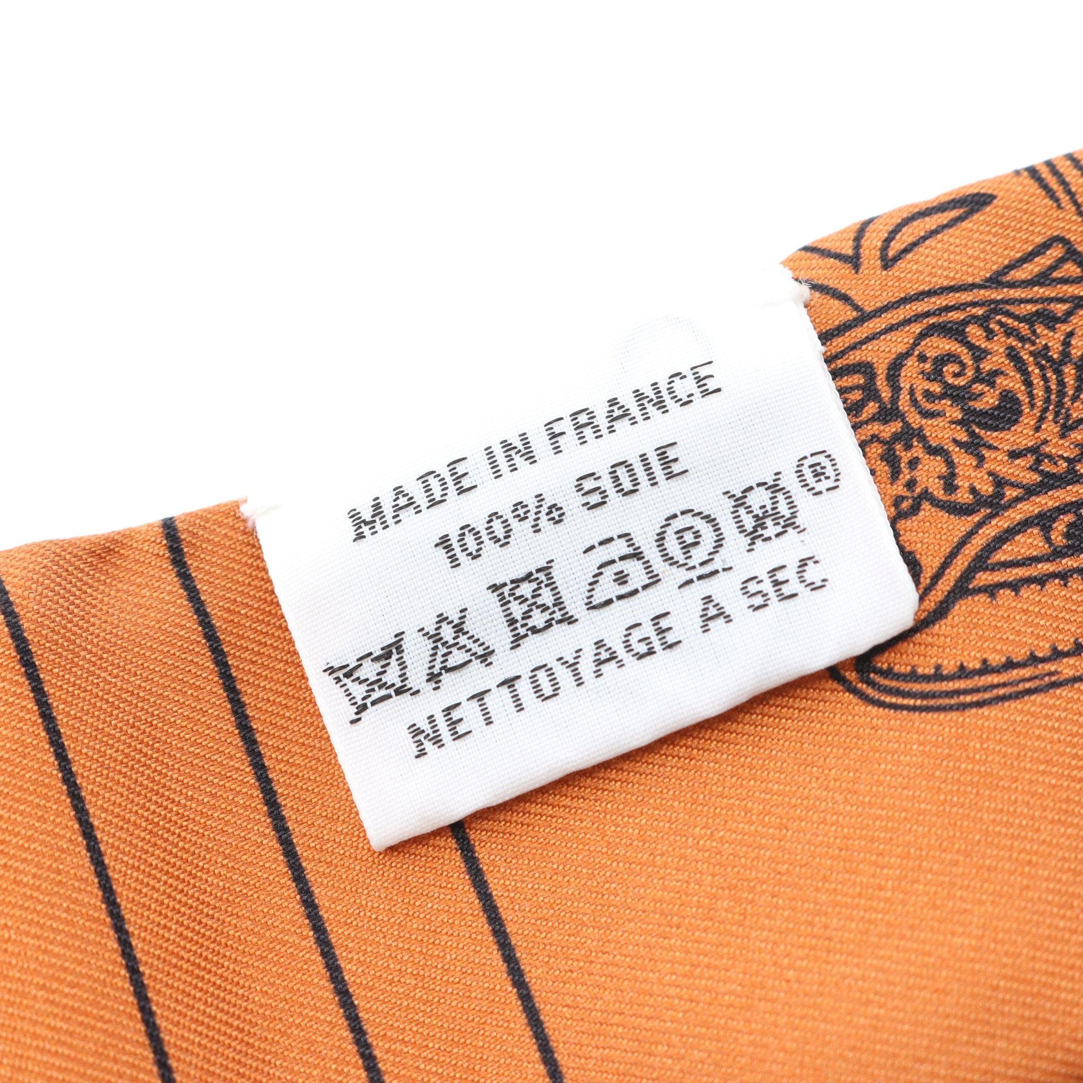 Hermes Hermes Twilly Brides De Gala En Fleurs Ribbon Scarf Silk White Light Brown Size ONE SIZE - 3 Thumbnail