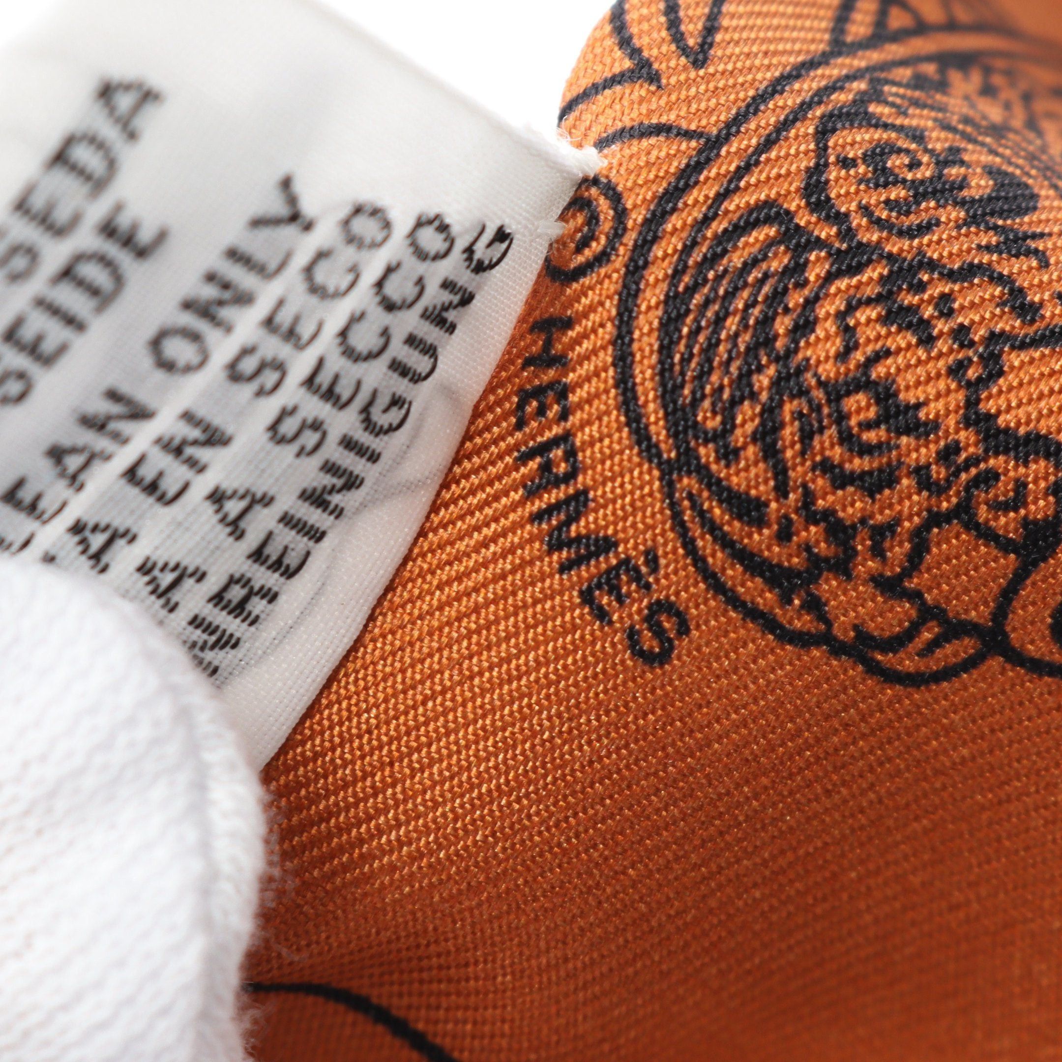 Hermes Hermes Twilly Brides De Gala En Fleurs Ribbon Scarf Silk White Light Brown Size ONE SIZE - 2 Thumbnail