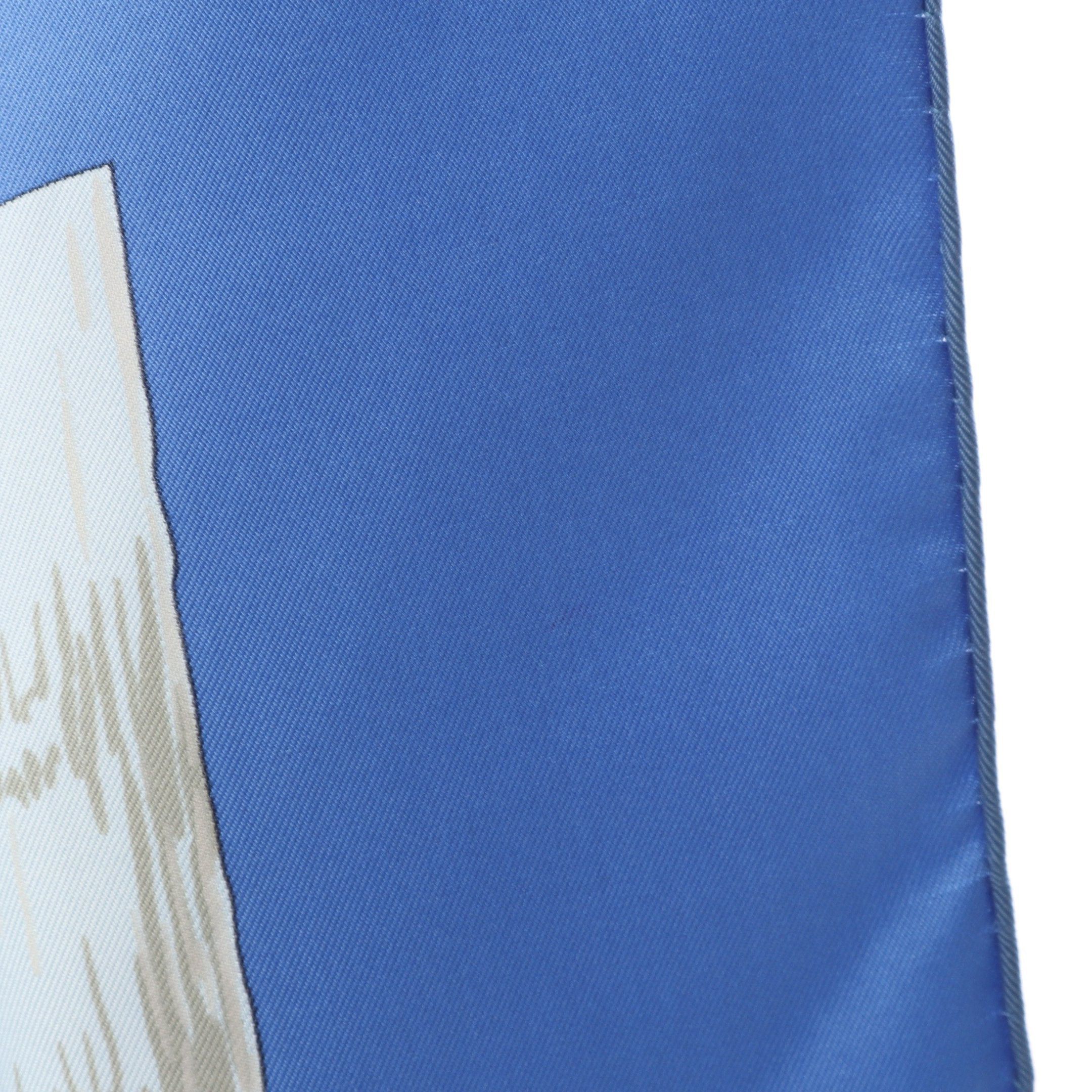 Hermes Hermes Carres 90 Tanzanie Scarf Silk Blue Multicolor Size ONE SIZE - 7 Thumbnail
