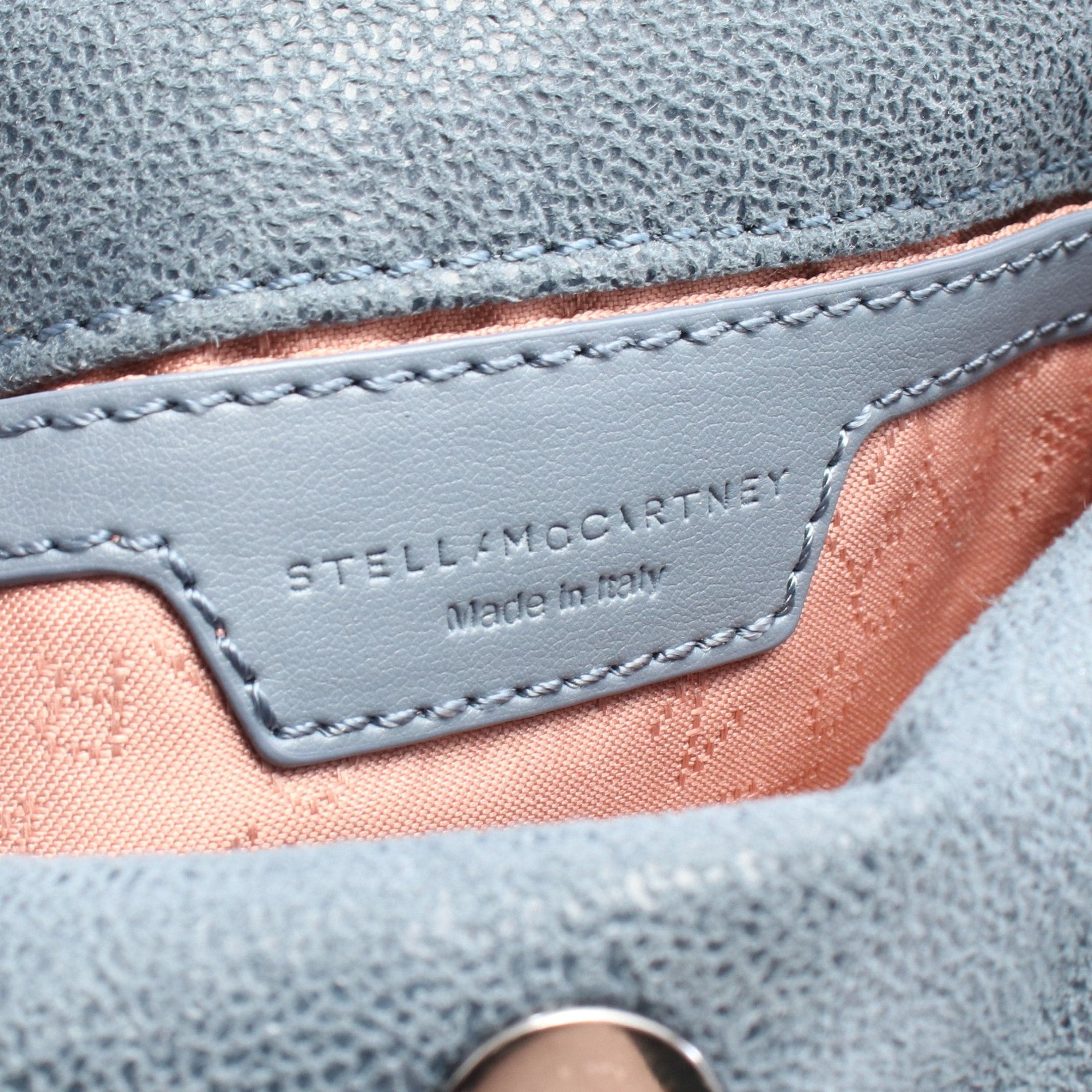 Stella McCartney Stella Mccartney Falabella Tiny Chain Shoulder Bag Fake Leather Blue Gray Size ONE SIZE - 4 Thumbnail