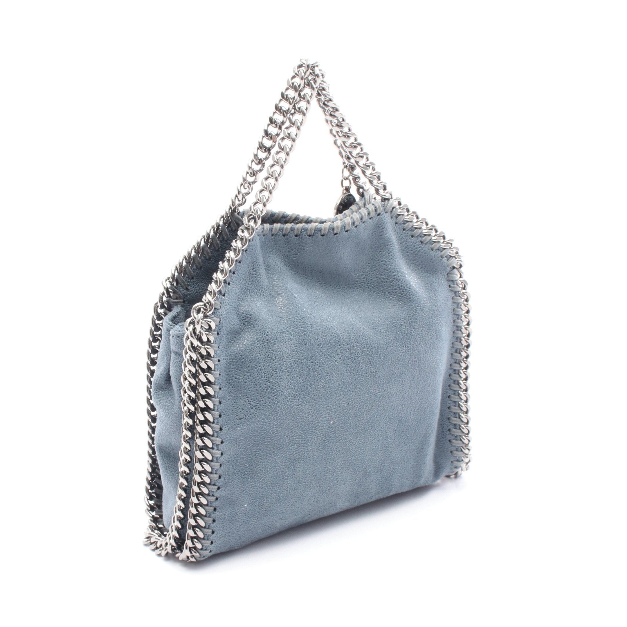 Stella McCartney Stella Mccartney Falabella Tiny Chain Shoulder Bag Fake Leather Blue Gray Size ONE SIZE - 2 Thumbnail