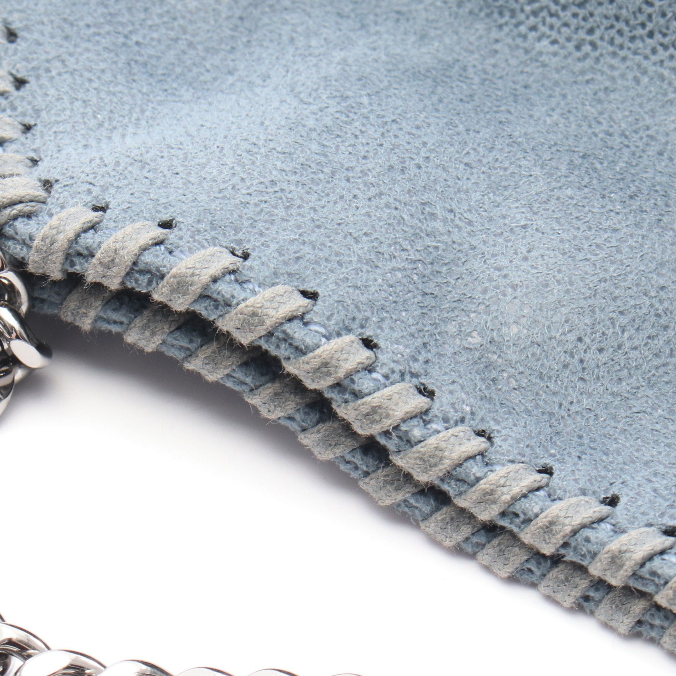 Stella McCartney Stella Mccartney Falabella Tiny Chain Shoulder Bag Fake Leather Blue Gray Size ONE SIZE - 5 Thumbnail