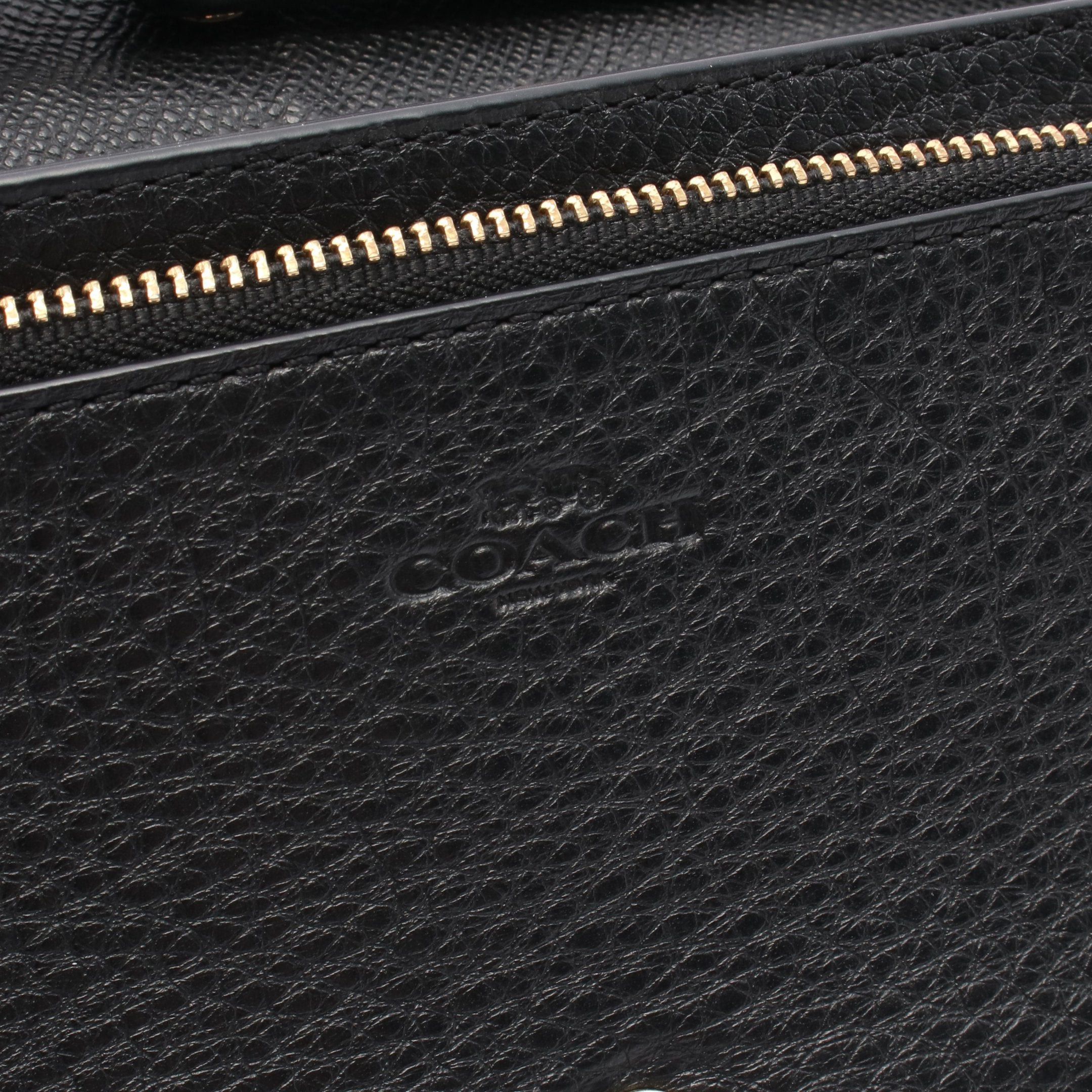 Coach Coach Fold Over Clutch Shoulder Wallet Leather Black Size ONE SIZE - 4 Thumbnail