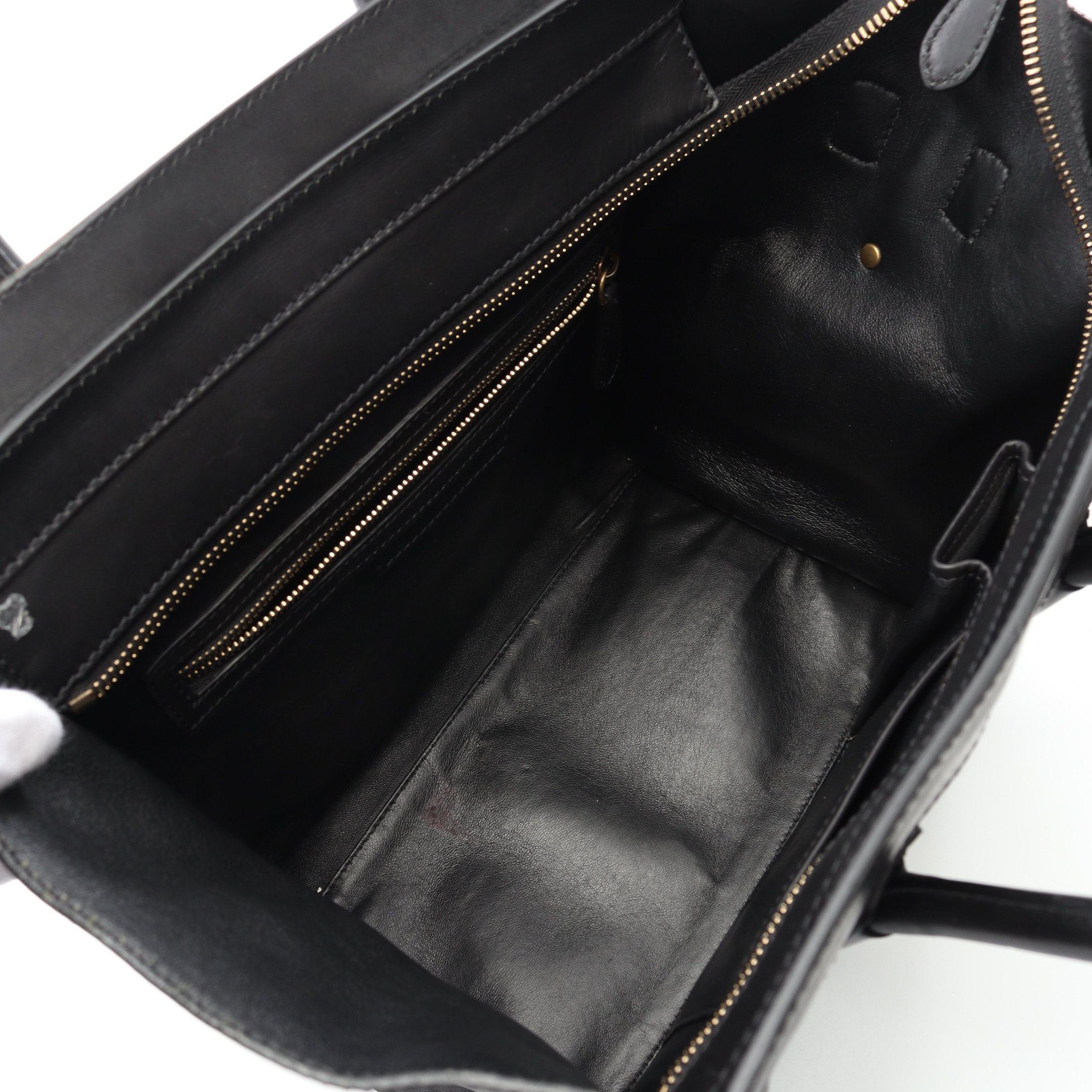 Celine Celine Luggage Mini Shopper Handbag Leopard Canvas Leather Black White Size ONE SIZE - 3 Thumbnail